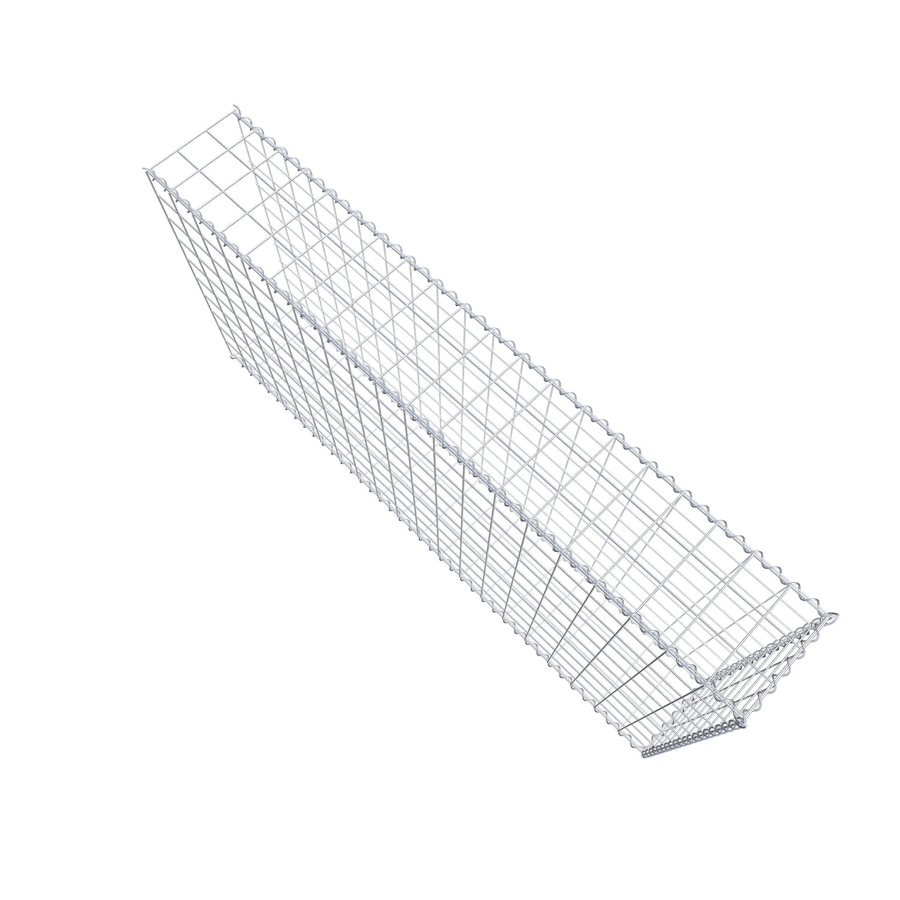 Gabion rapporté type 2 200 cm x 100 cm x 30 cm (L x H x P), mailles 10 cm x 10 cm, spirale