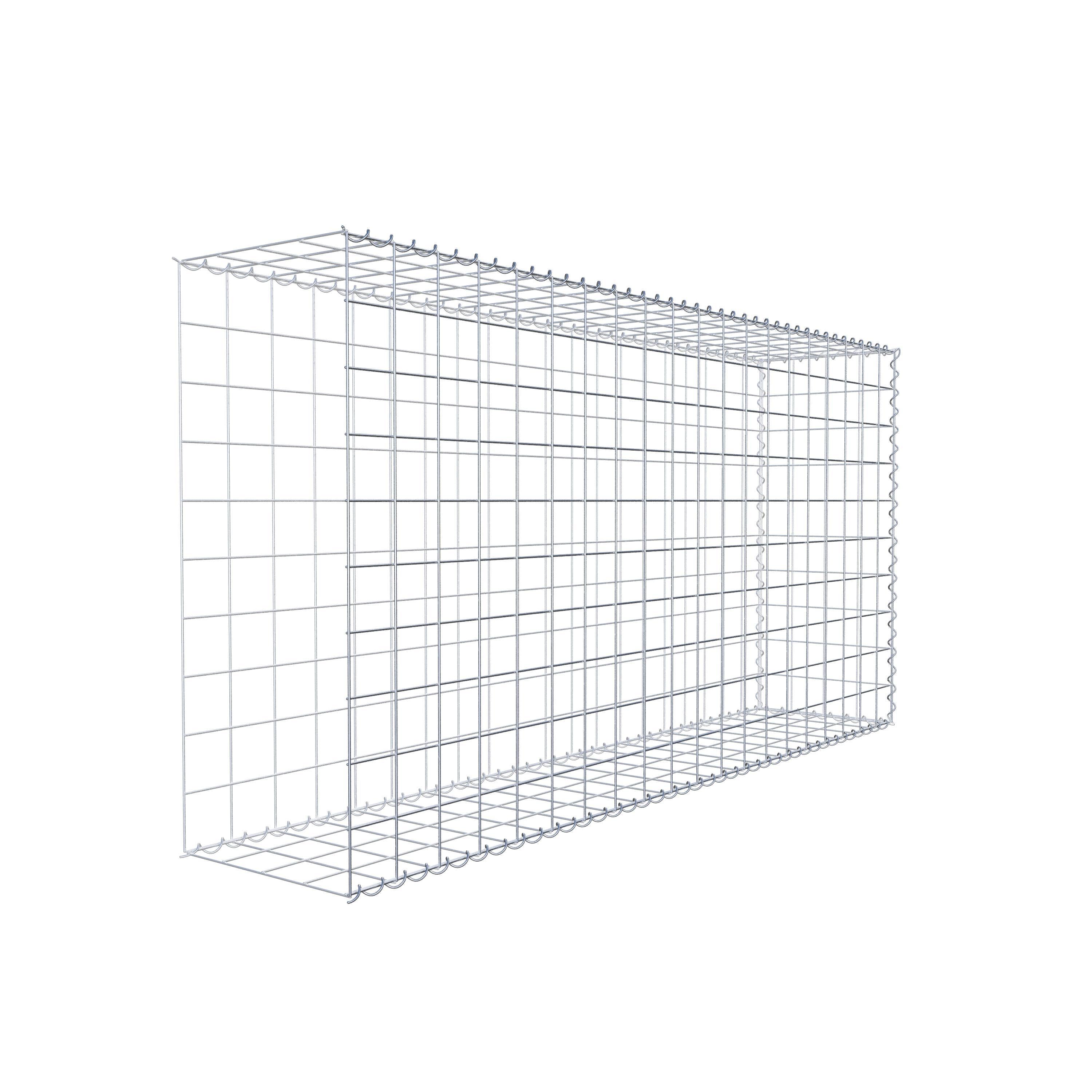 Gabion rapporté type 2 200 cm x 100 cm x 40 cm (L x H x P), mailles 10 cm x 10 cm, spirale