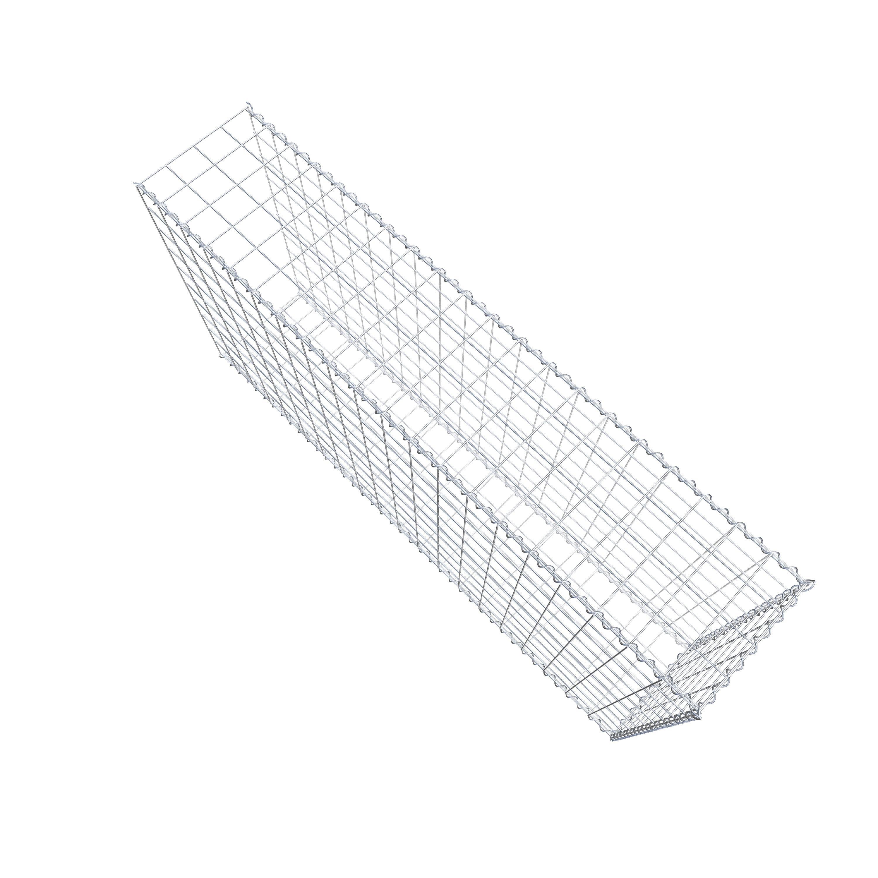 Gabion rapporté type 2 200 cm x 100 cm x 40 cm (L x H x P), mailles 10 cm x 10 cm, spirale