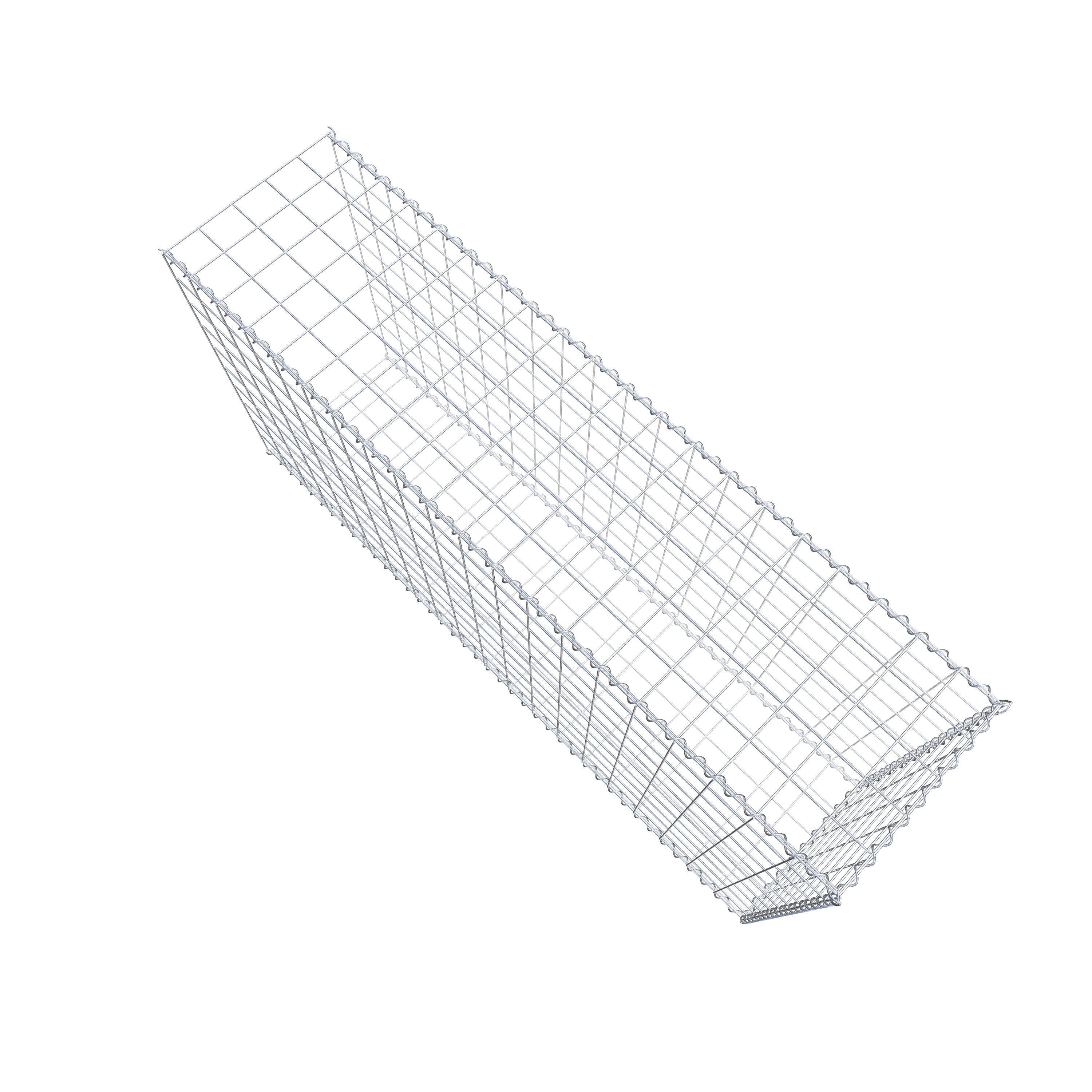 Extra gabion typ 2 200 cm x 100 cm x 50 cm (L x H x D), maskstorlek 10 cm x 10 cm, spiral