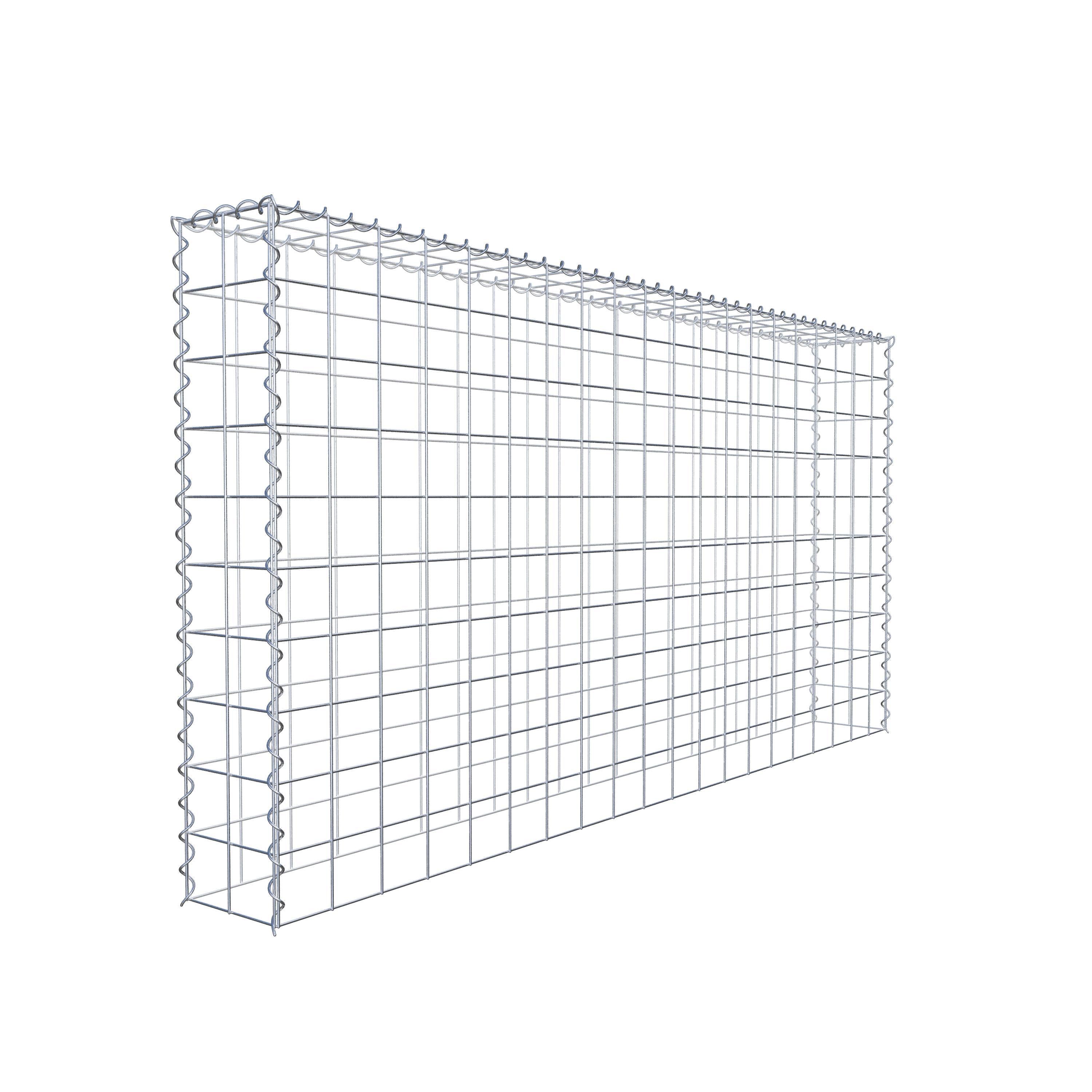 Gabion rapporté type 3 200 cm x 100 cm x 20 cm (L x H x P), mailles 10 cm x 10 cm, spirale