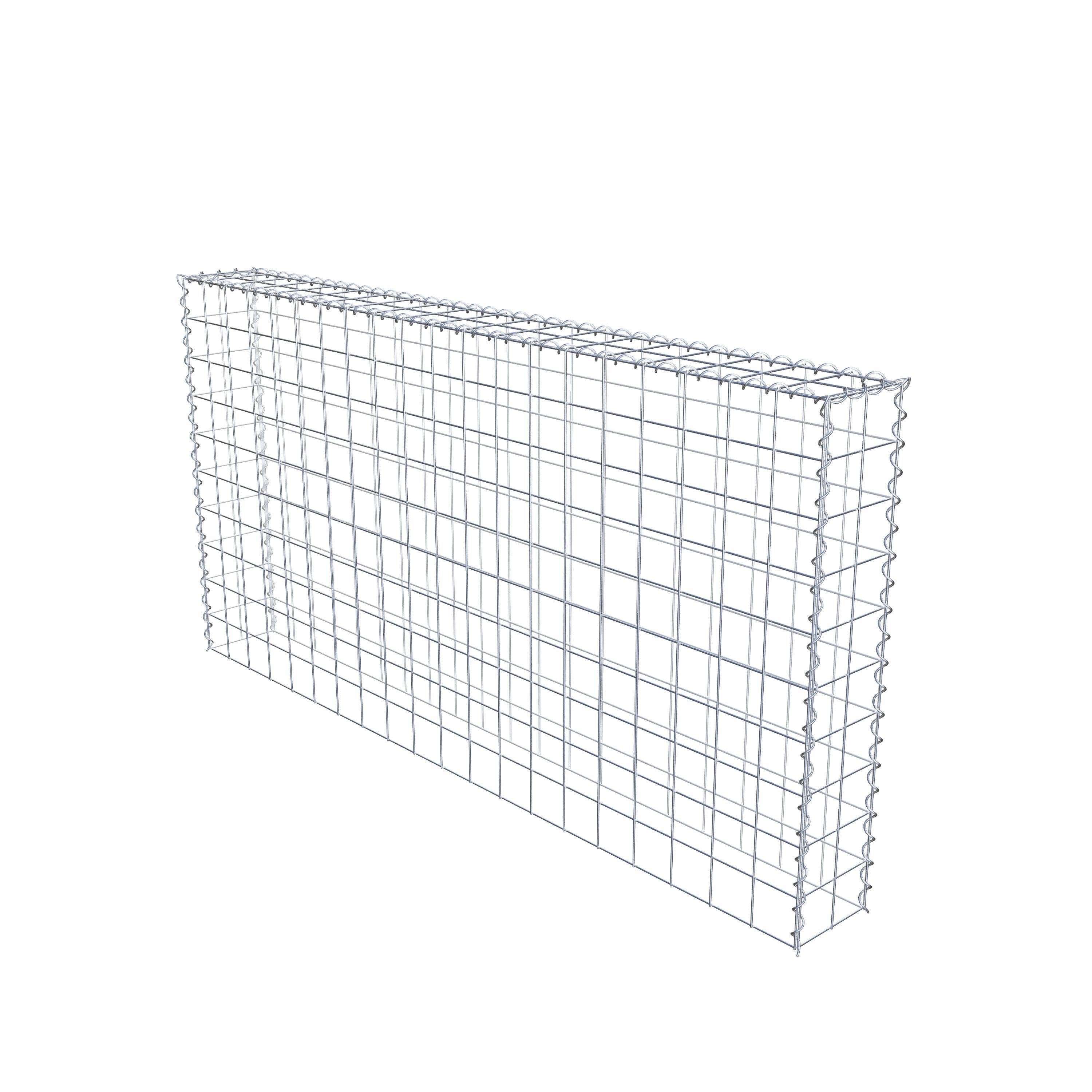 Gabion rapporté type 3 200 cm x 100 cm x 20 cm (L x H x P), mailles 10 cm x 10 cm, spirale