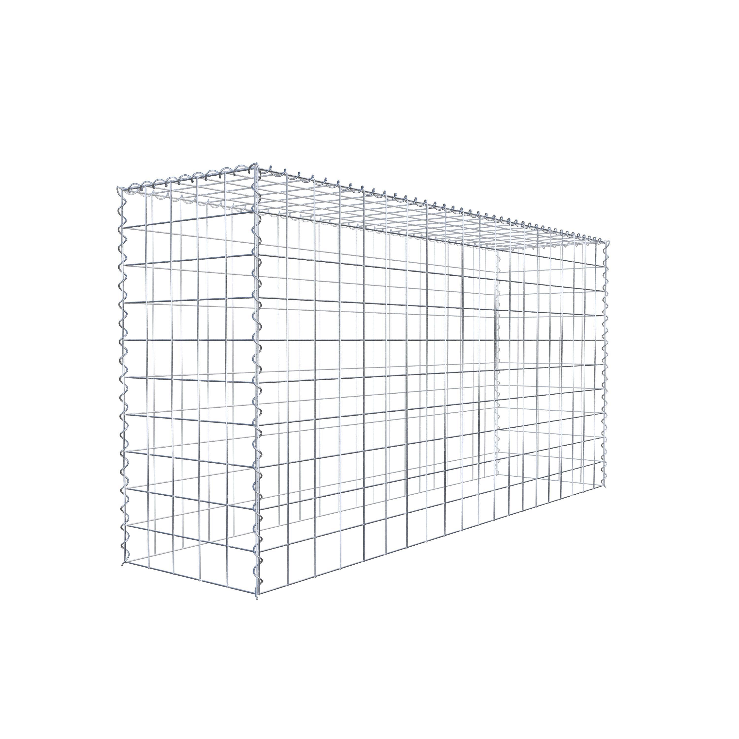 Gabion rapporté type 3 200 cm x 100 cm x 50 cm (L x H x P), mailles 10 cm x 10 cm, spirale