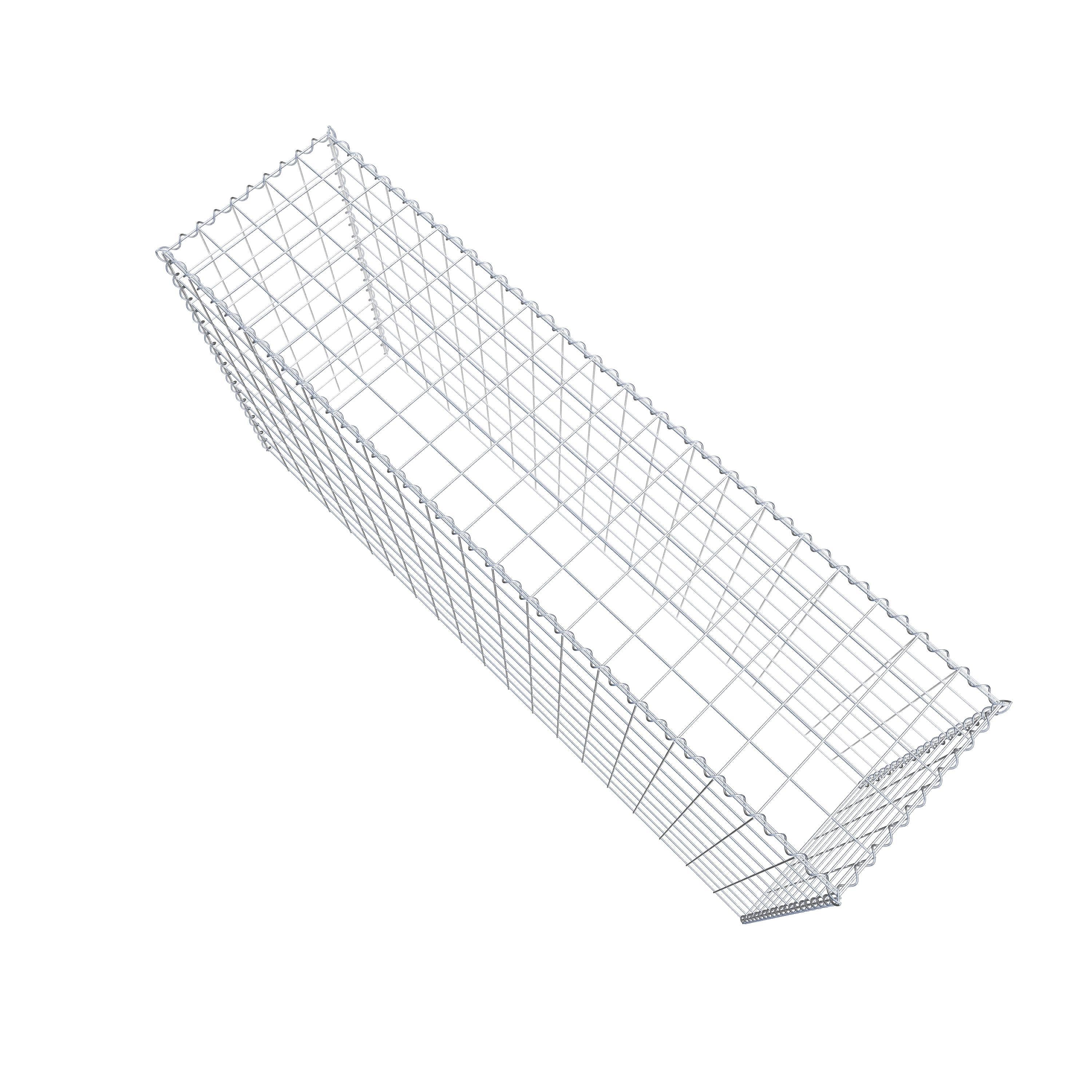 Grown-on gabion type 3 200 cm x 100 cm x 50 cm (L x H x D), mesh size 10 cm x 10 cm, spiral