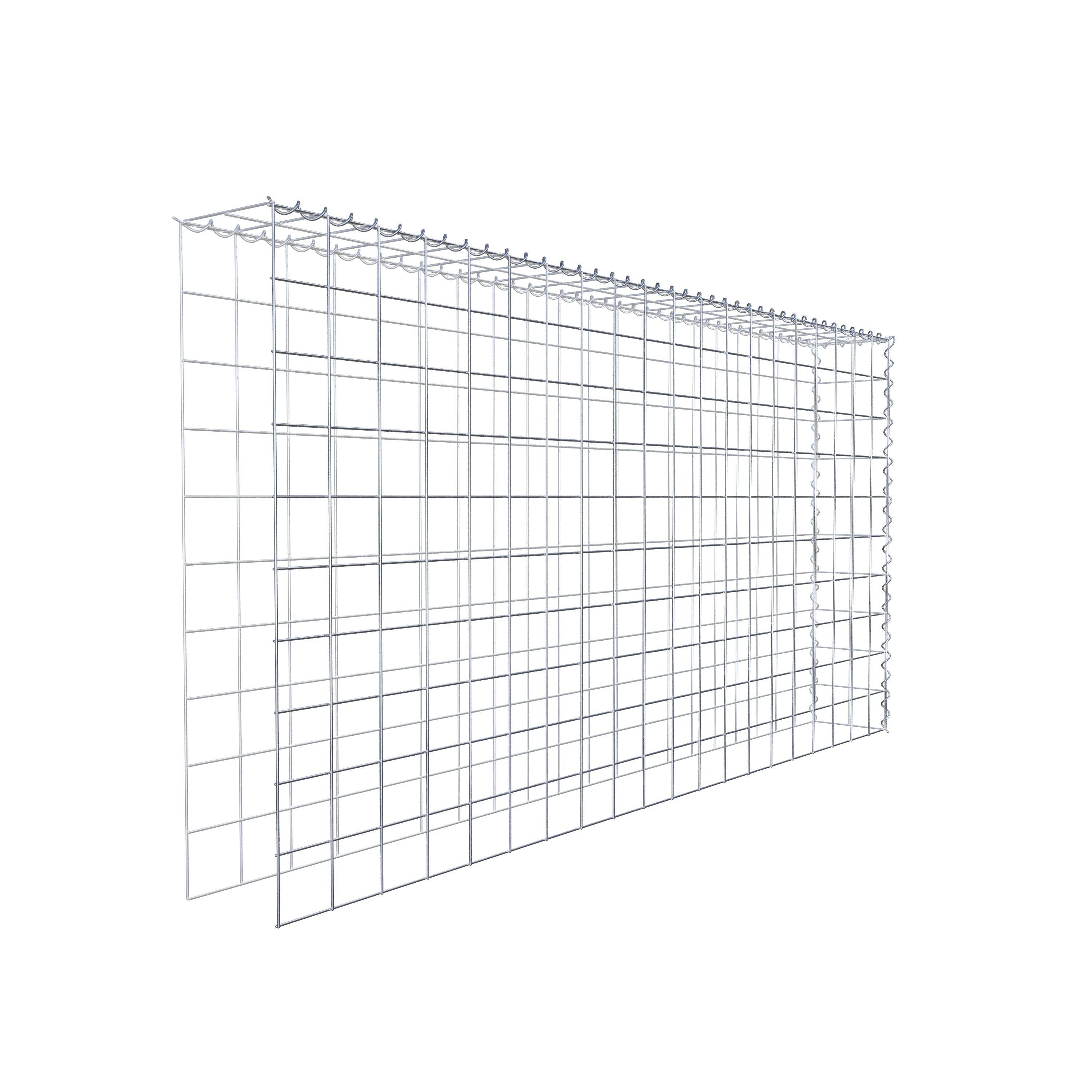 Gabion rapporté type 4 200 cm x 100 cm x 20 cm (L x H x P), mailles 10 cm x 10 cm, spirale