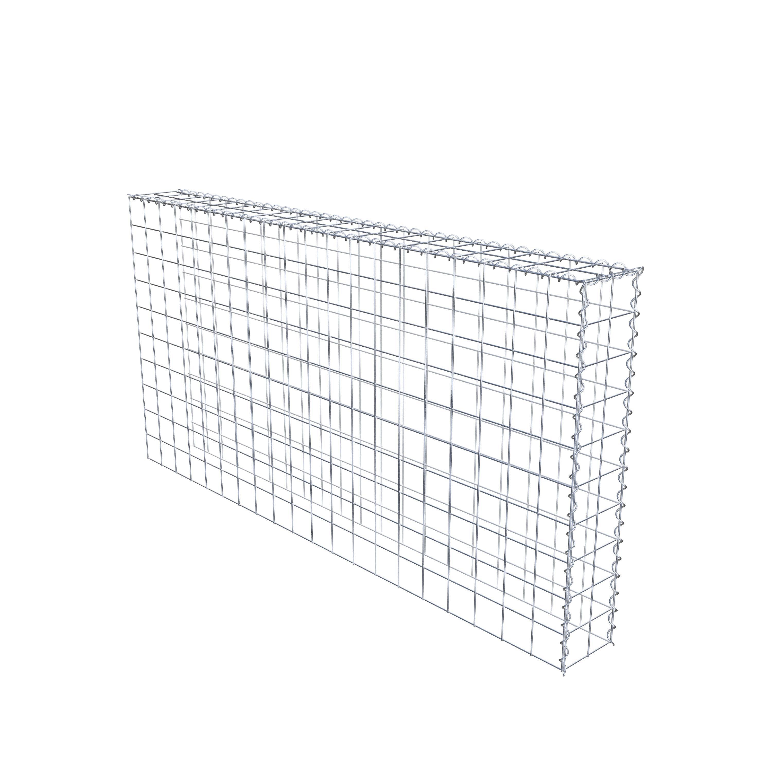 Gabion rapporté type 4 200 cm x 100 cm x 20 cm (L x H x P), mailles 10 cm x 10 cm, spirale