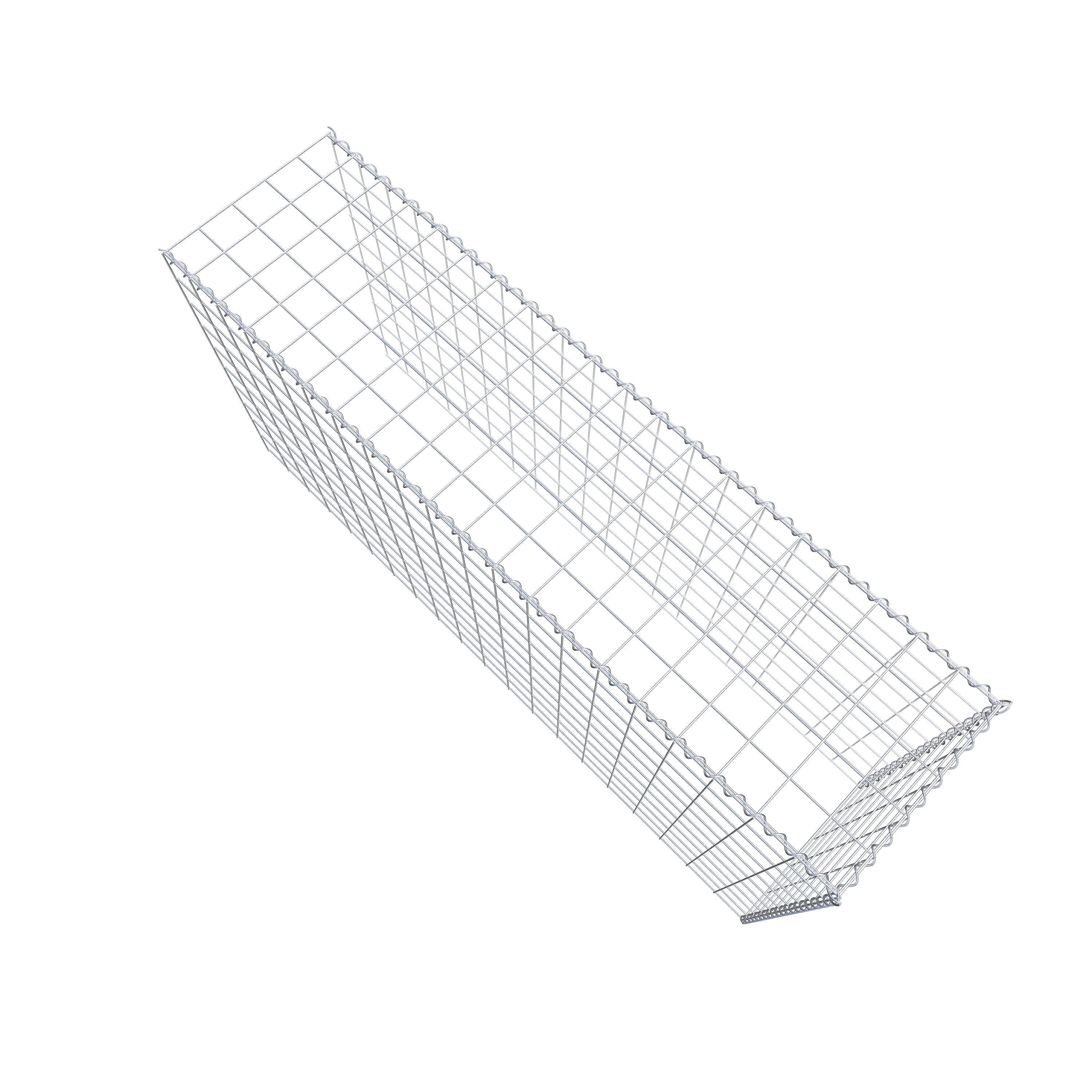 Extra gabion typ 4 200 cm x 100 cm x 50 cm (L x H x D), maskstorlek 10 cm x 10 cm, spiral