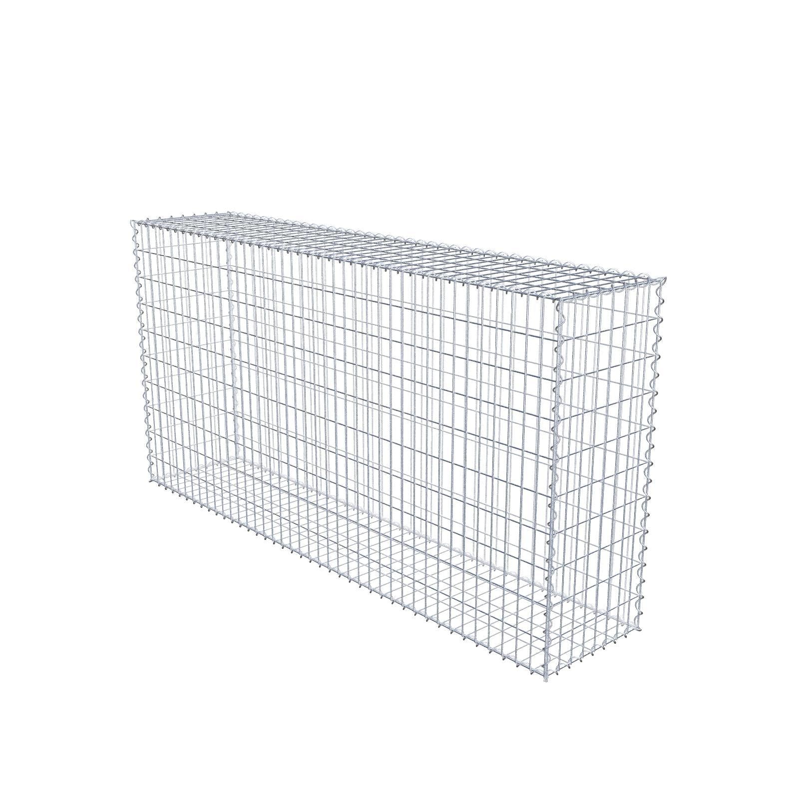 Gabião 200 cm x 100 cm x 40 cm (C x A x P), malhagem 5 cm x 10 cm, espiral