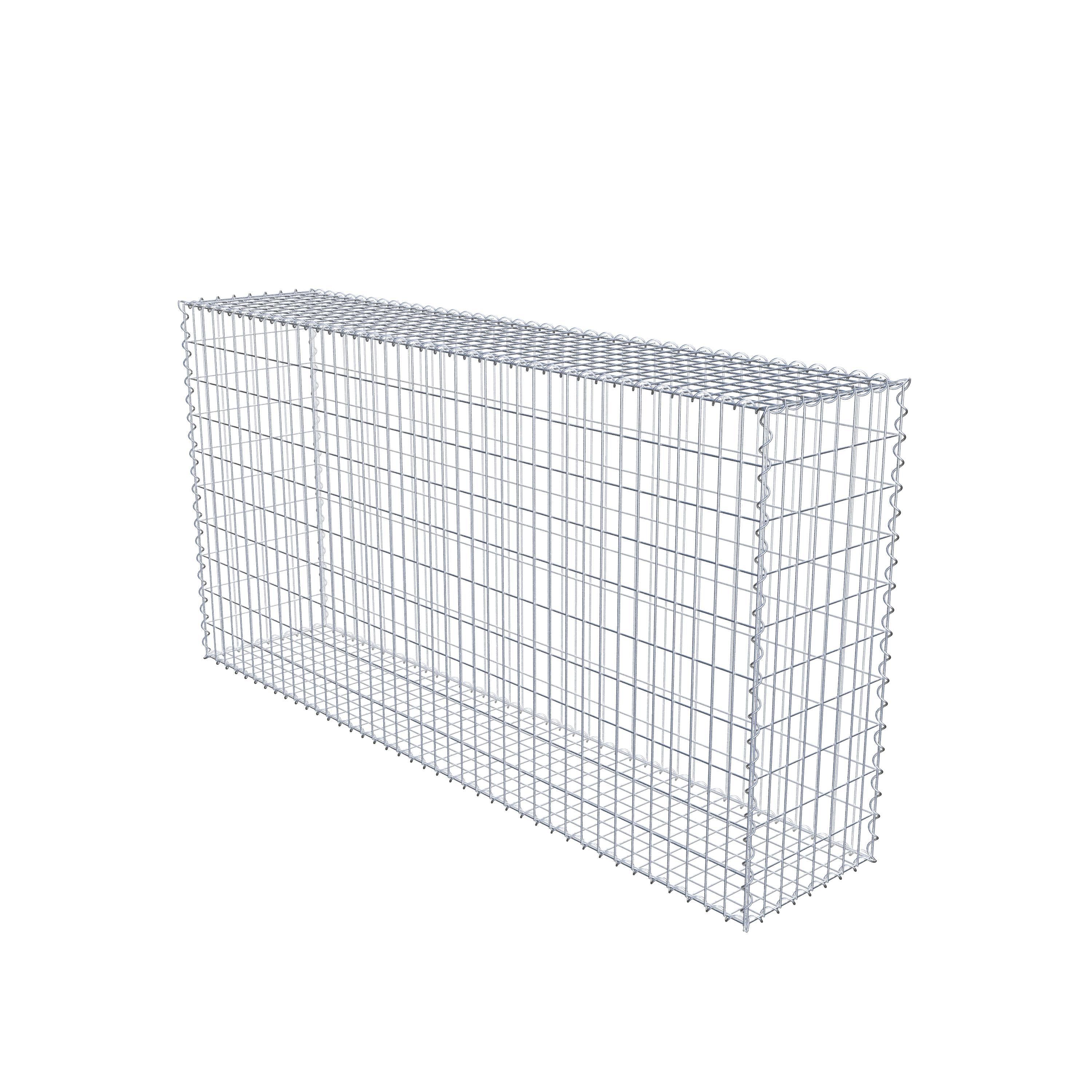 Gabion 200 cm x 100 cm x 40 cm (L x H x D), maskstorlek 5 cm x 10 cm, spiral