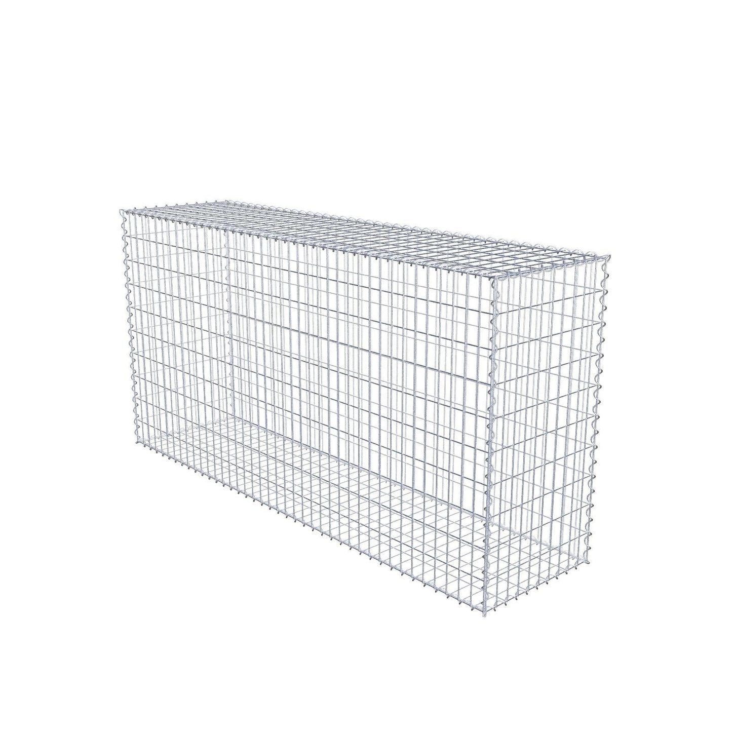 Gabion 200 cm x 100 cm x 50 cm (L x H x P), mailles 5 cm x 10 cm, spirale