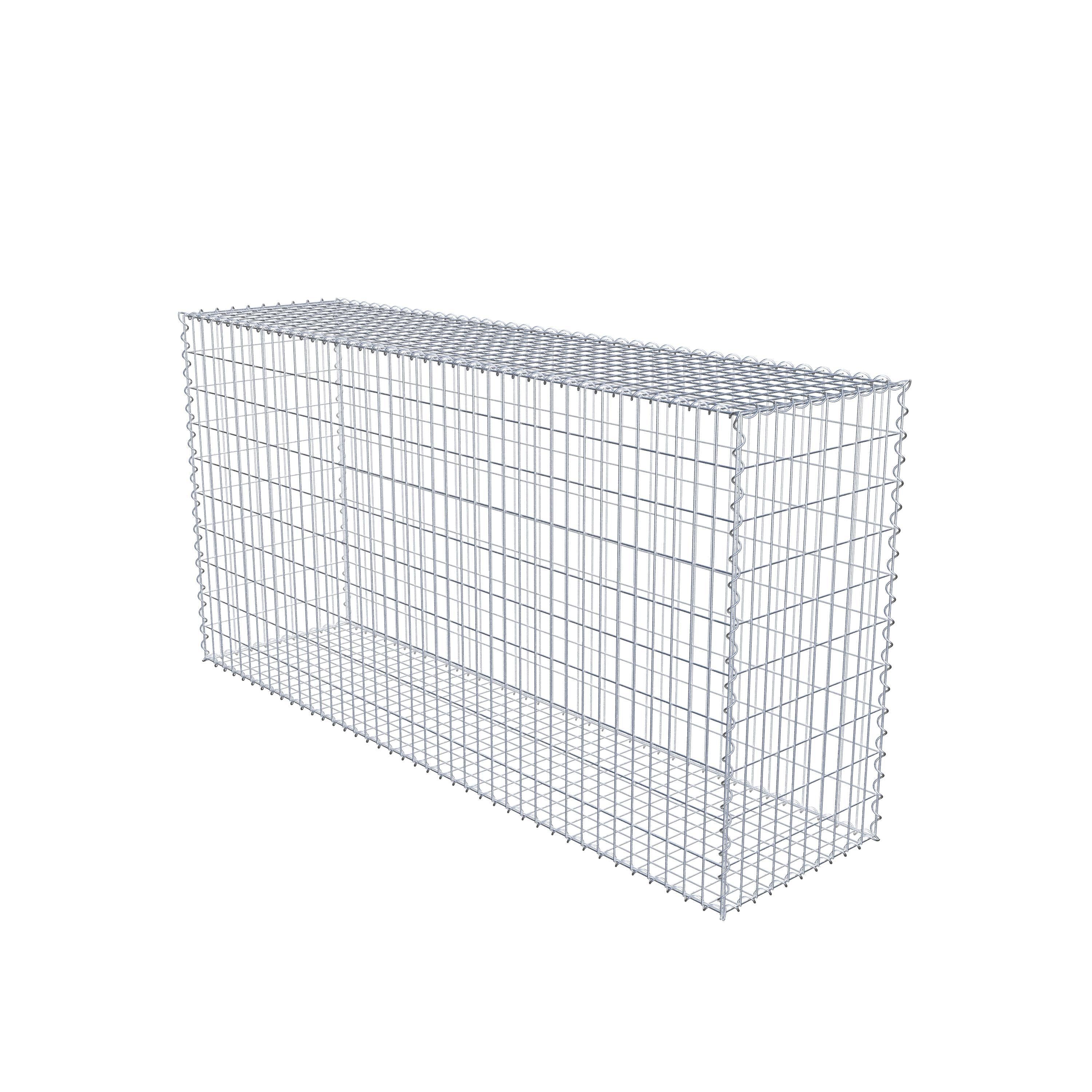 Gabion 200 cm x 100 cm x 50 cm (L x H x D), maskstorlek 5 cm x 10 cm, spiral