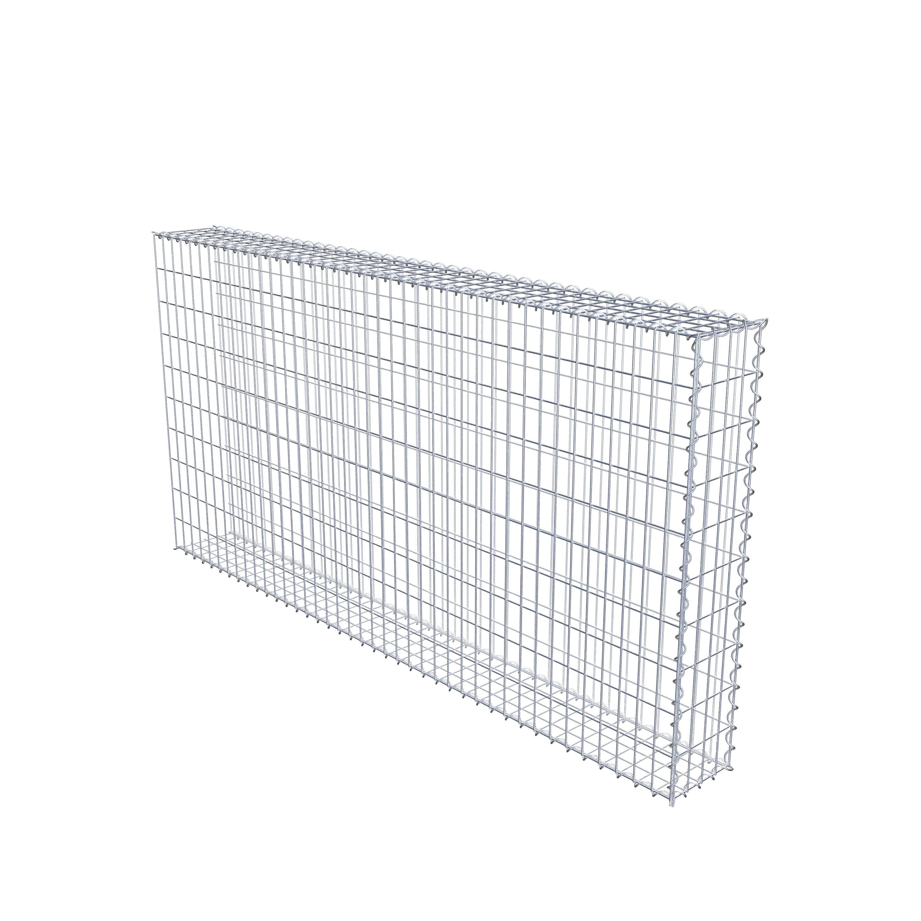 Gabion rapporté type 2 200 cm x 100 cm x 20 cm (L x H x P), mailles 5 cm x 10 cm, spirale