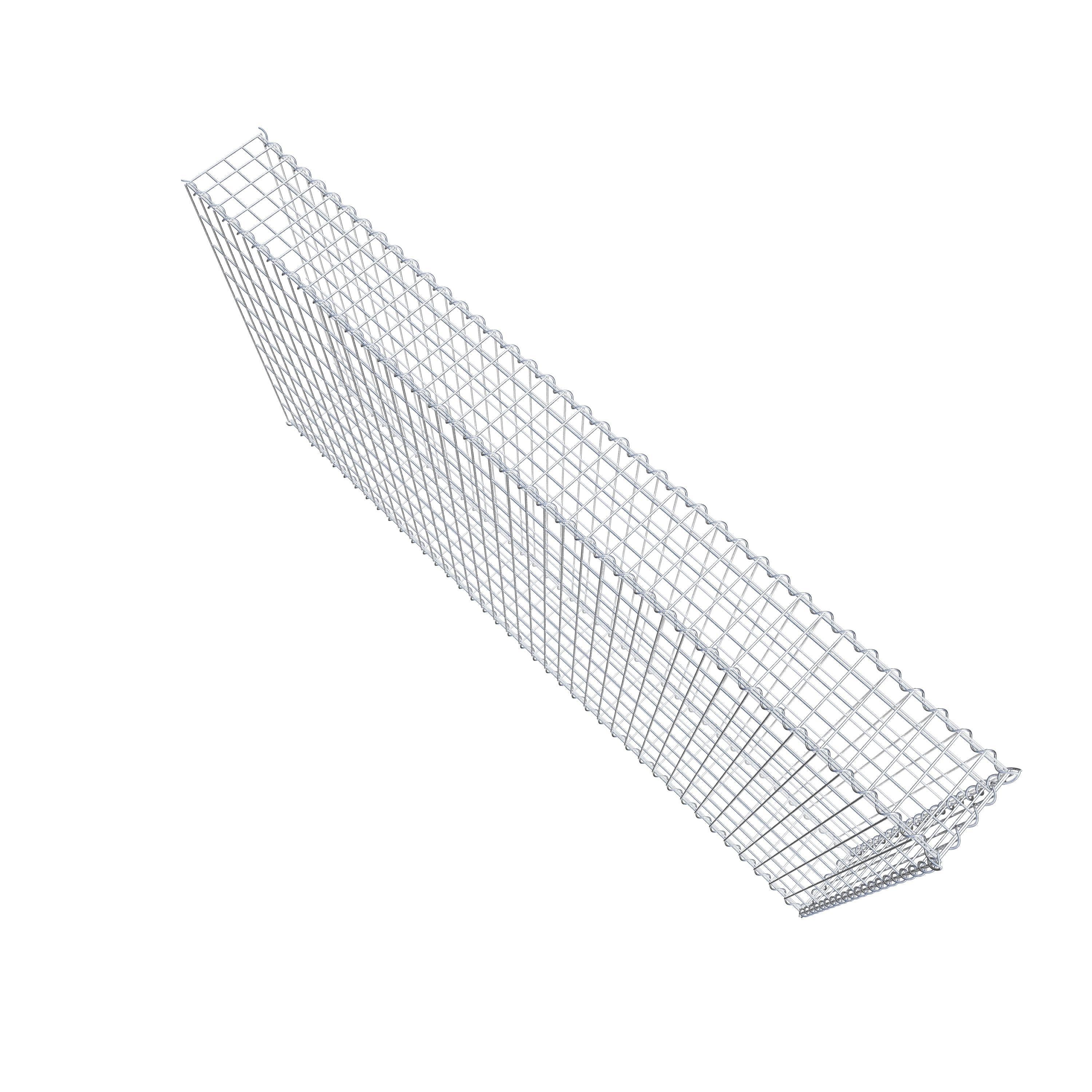 Add-on schanskorf type 2 200 cm x 100 cm x 20 cm (L x H x D), maaswijdte 5 cm x 10 cm, spiraalvormig