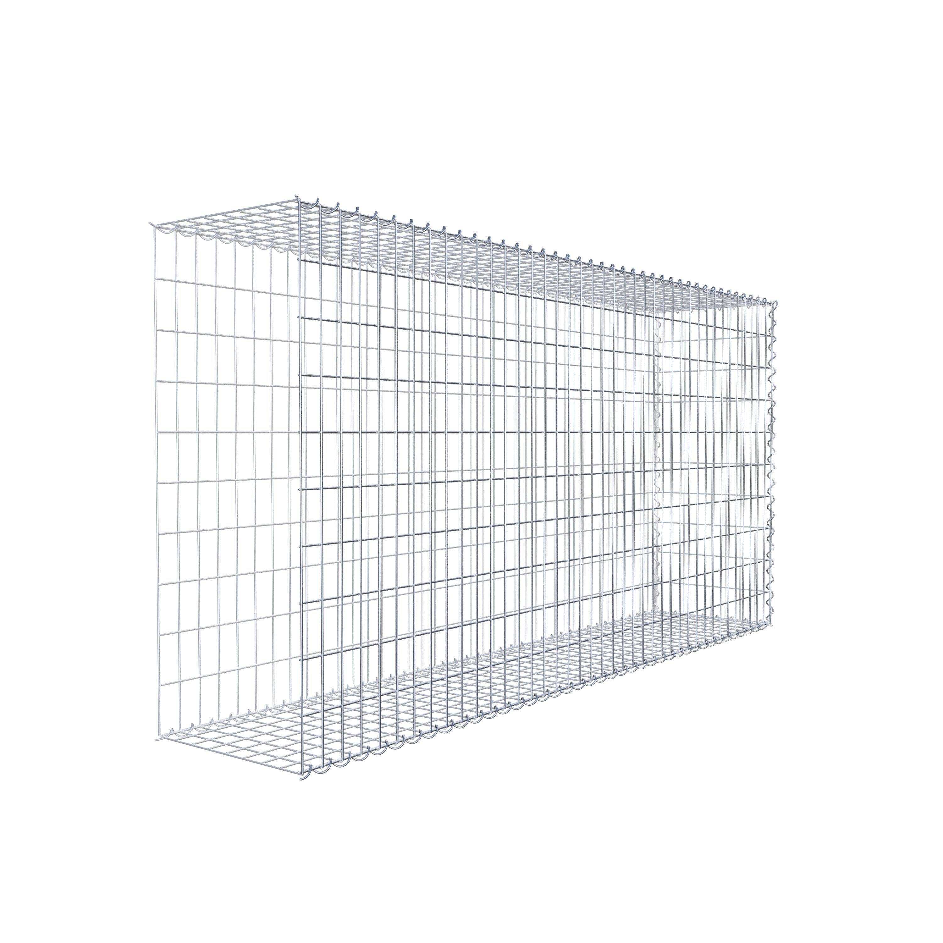 Gabion rapporté type 2 200 cm x 100 cm x 40 cm (L x H x P), mailles 5 cm x 10 cm, spirale
