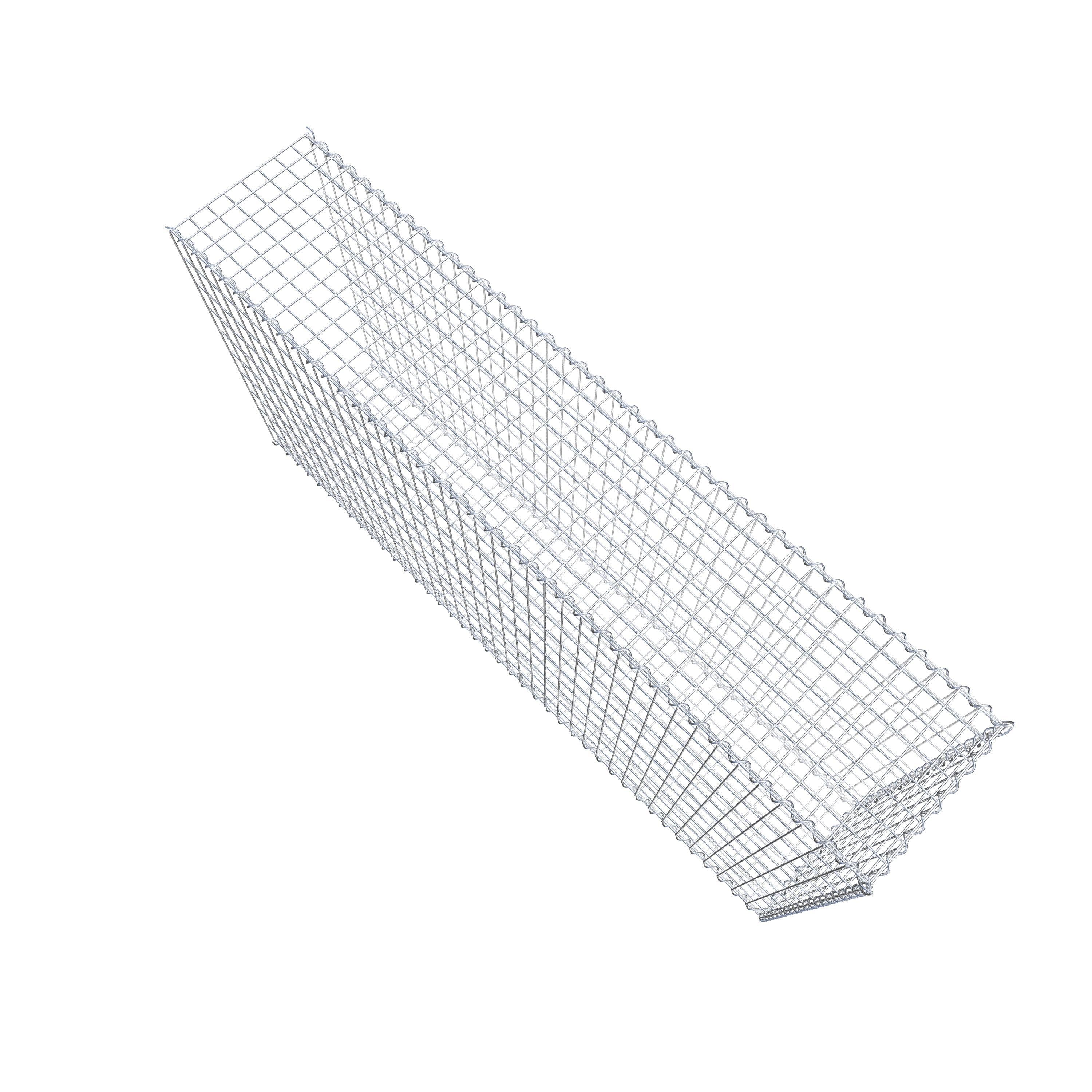 Gabion rapporté type 2 200 cm x 100 cm x 40 cm (L x H x P), mailles 5 cm x 10 cm, spirale
