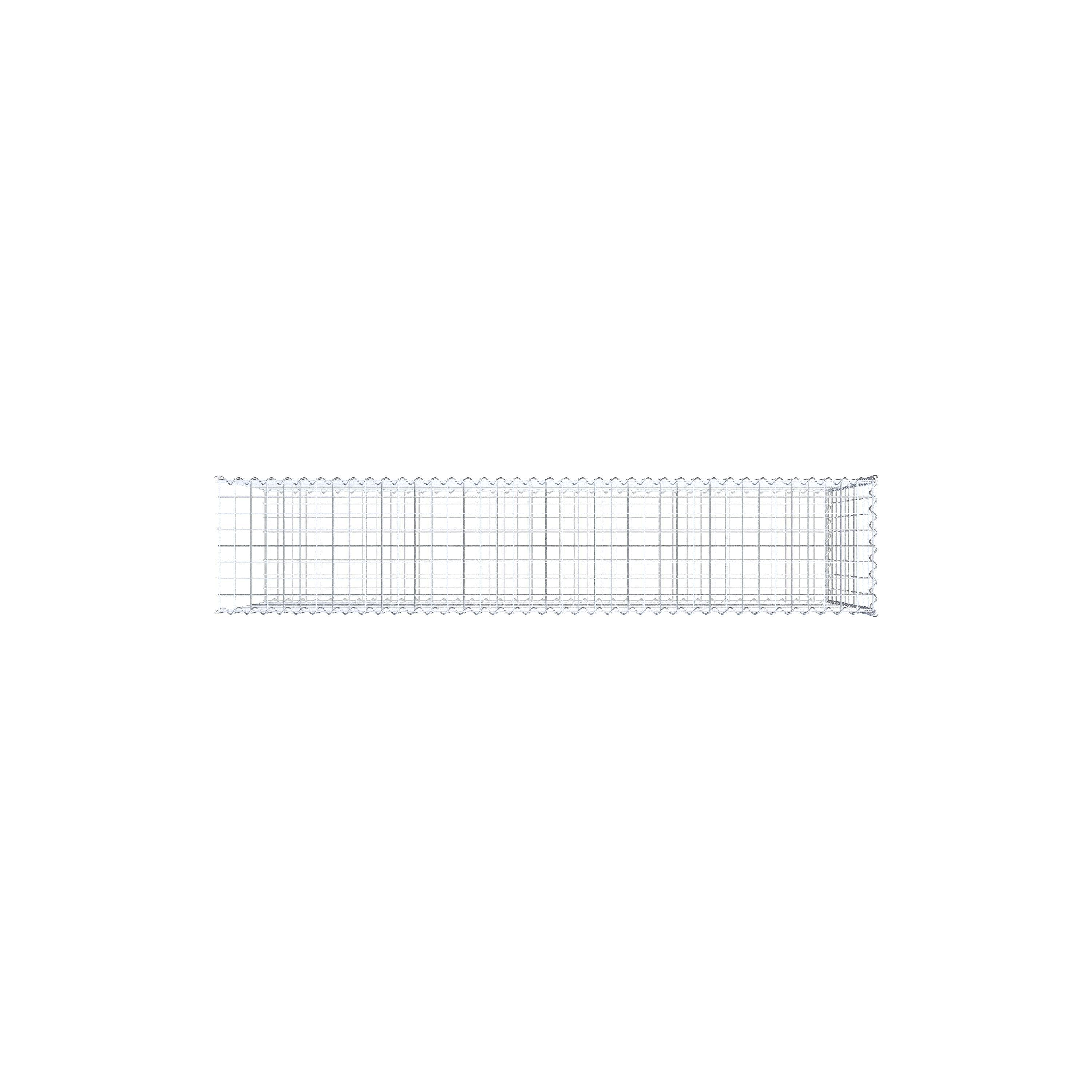 Gabion rapporté type 2 200 cm x 100 cm x 40 cm (L x H x P), mailles 5 cm x 10 cm, spirale
