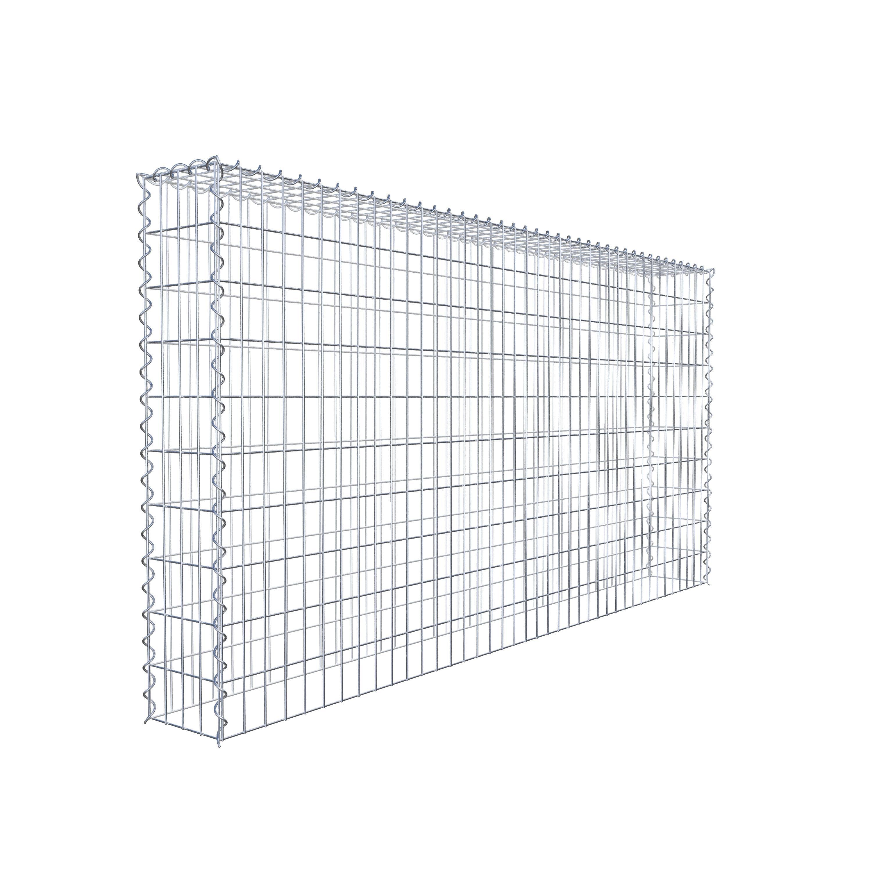 Gabion rapporté type 3 200 cm x 100 cm x 20 cm (L x H x P), mailles 5 cm x 10 cm, spirale