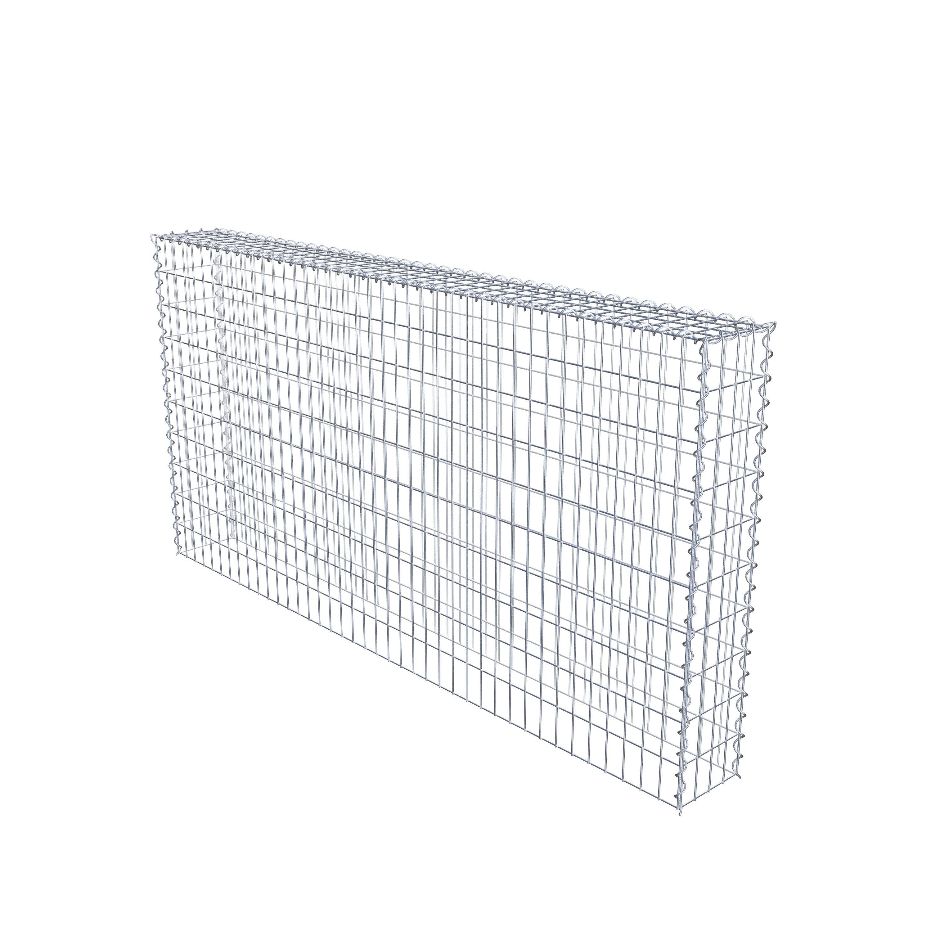 Gabion rapporté type 3 200 cm x 100 cm x 20 cm (L x H x P), mailles 5 cm x 10 cm, spirale