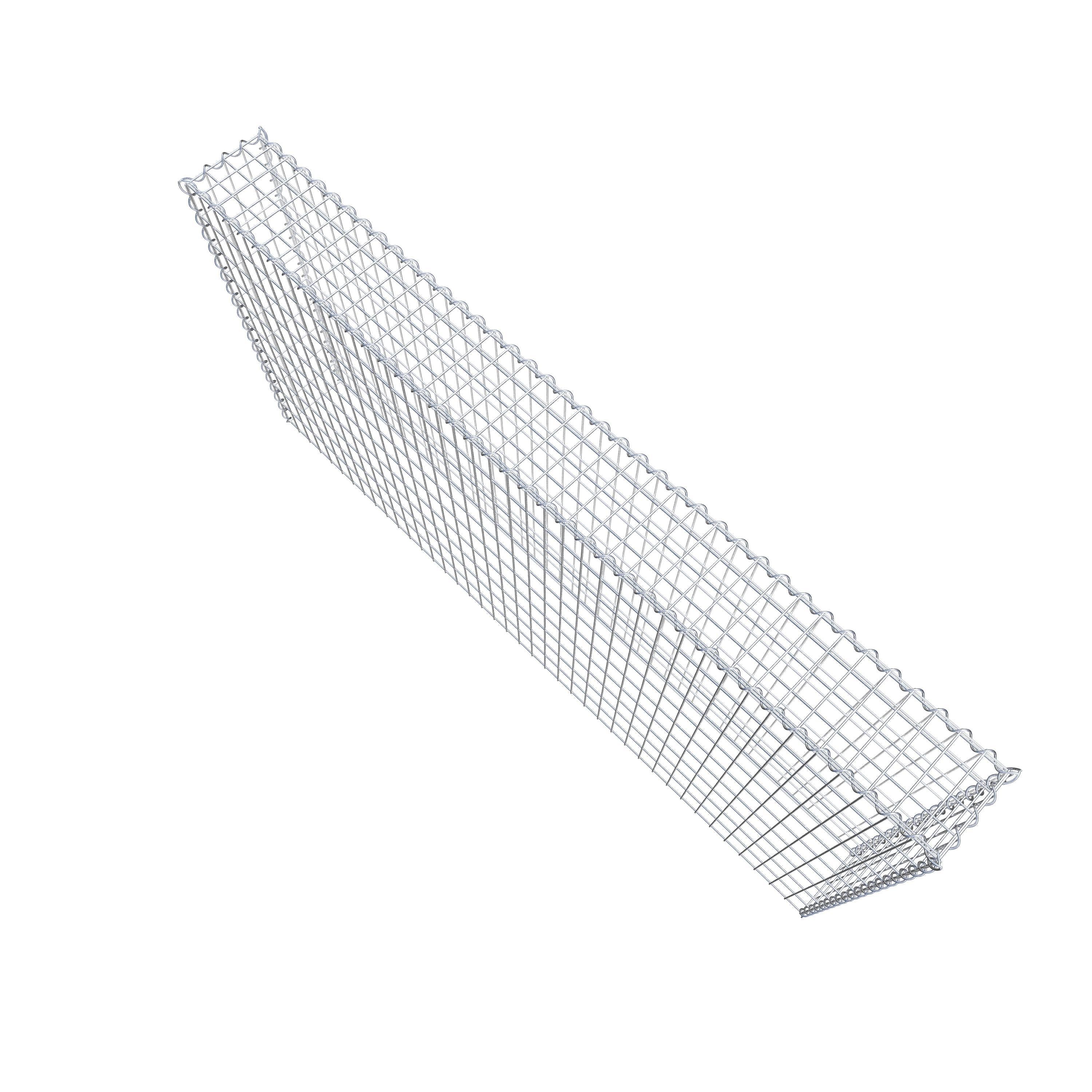 Add-on schanskorf type 3 200 cm x 100 cm x 20 cm (L x H x D), maaswijdte 5 cm x 10 cm, spiraalvormig