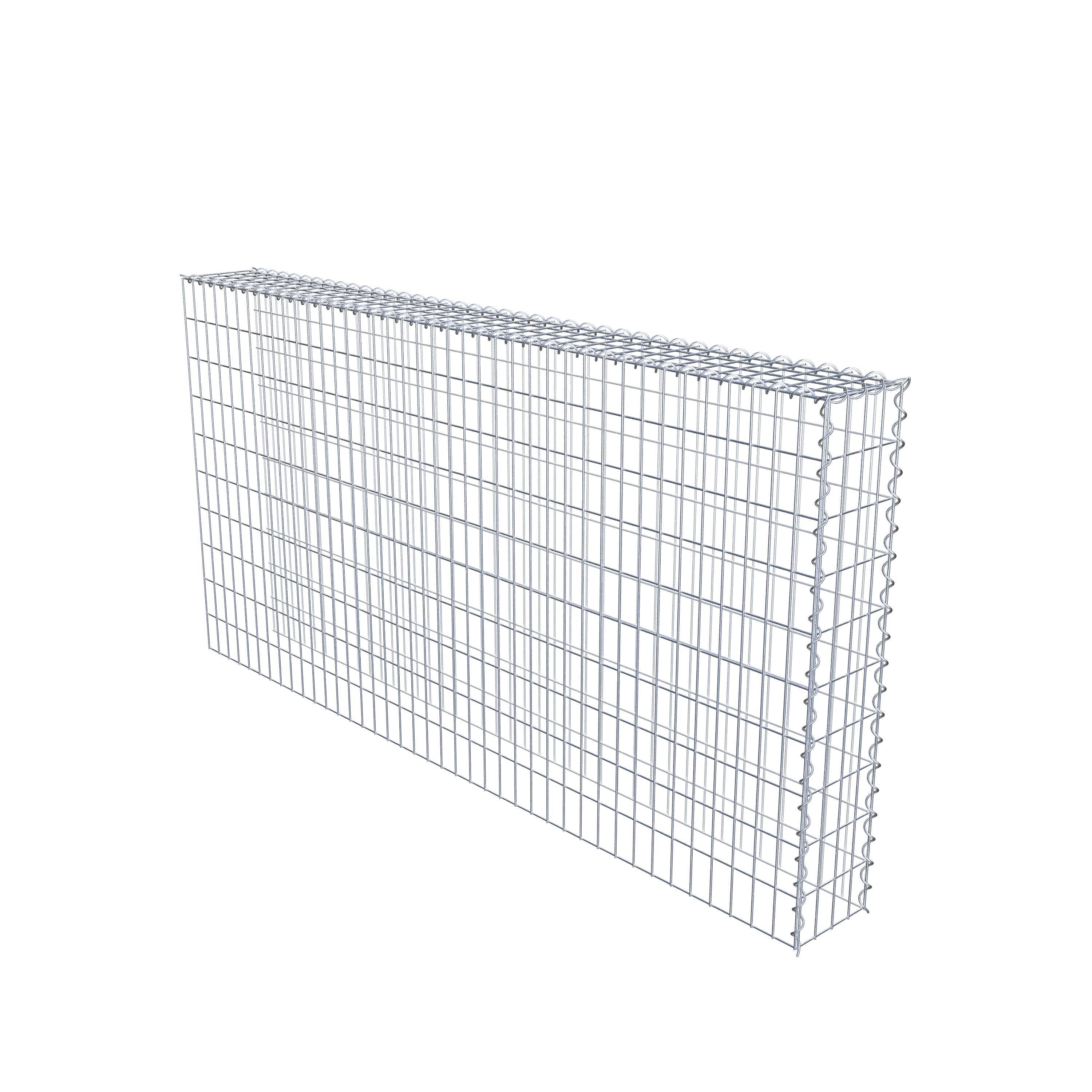 Gabion rapporté type 4 200 cm x 100 cm x 20 cm (L x H x P), mailles 5 cm x 10 cm, spirale