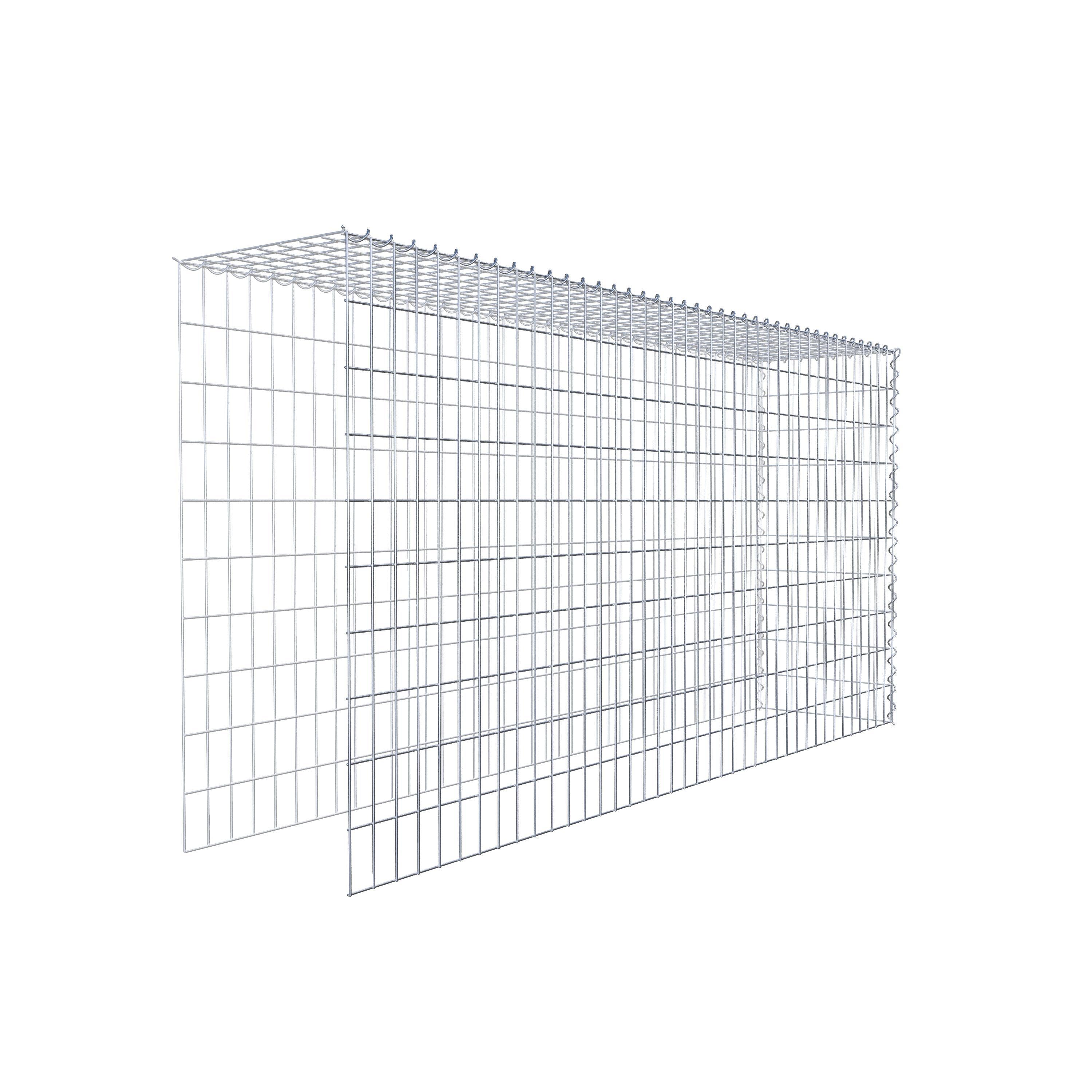 Add-on schanskorf type 4 200 cm x 100 cm x 40 cm (L x H x D), maaswijdte 5 cm x 10 cm, spiraalvormig