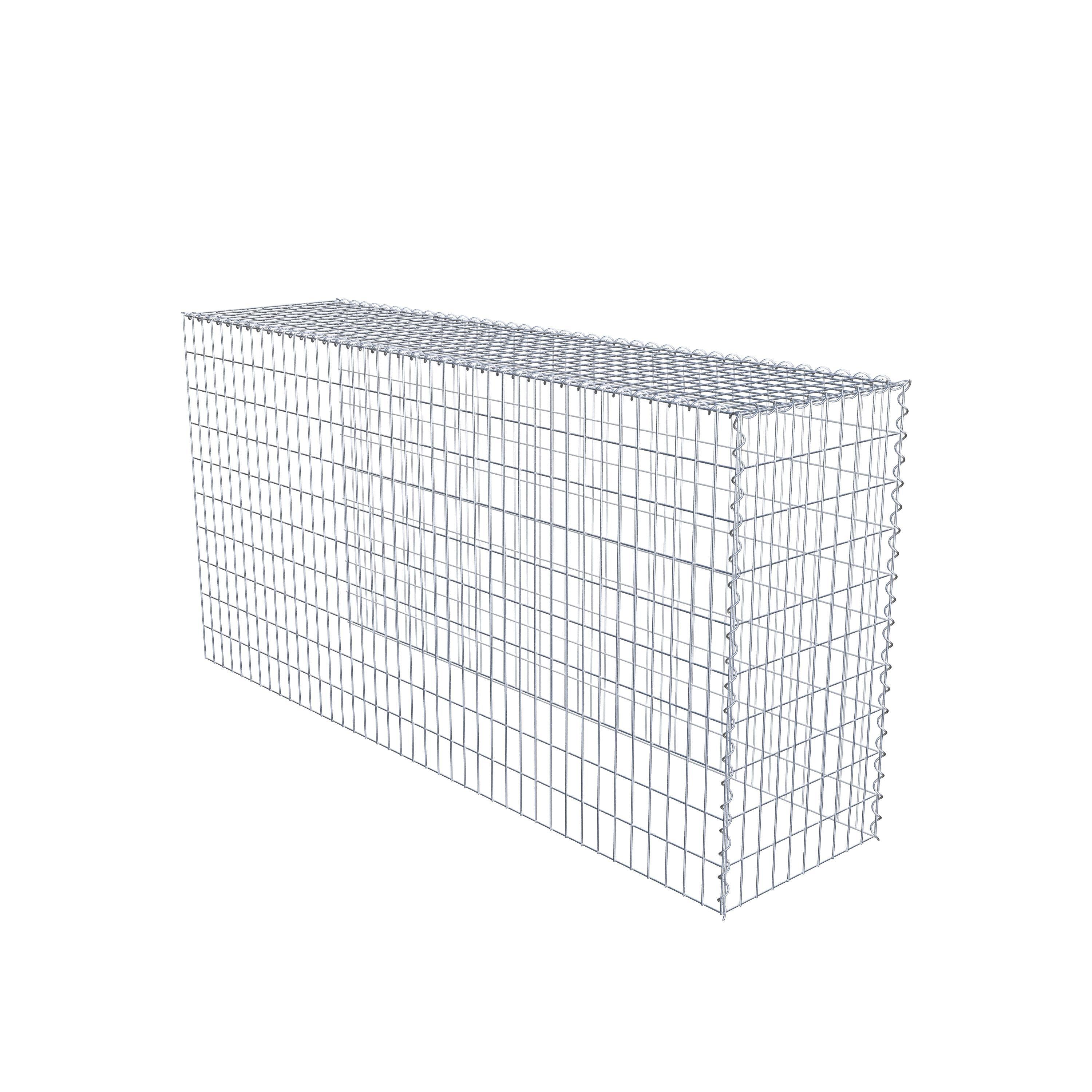 Gabion rapporté type 4 200 cm x 100 cm x 50 cm (L x H x P), mailles 5 cm x 10 cm, spirale