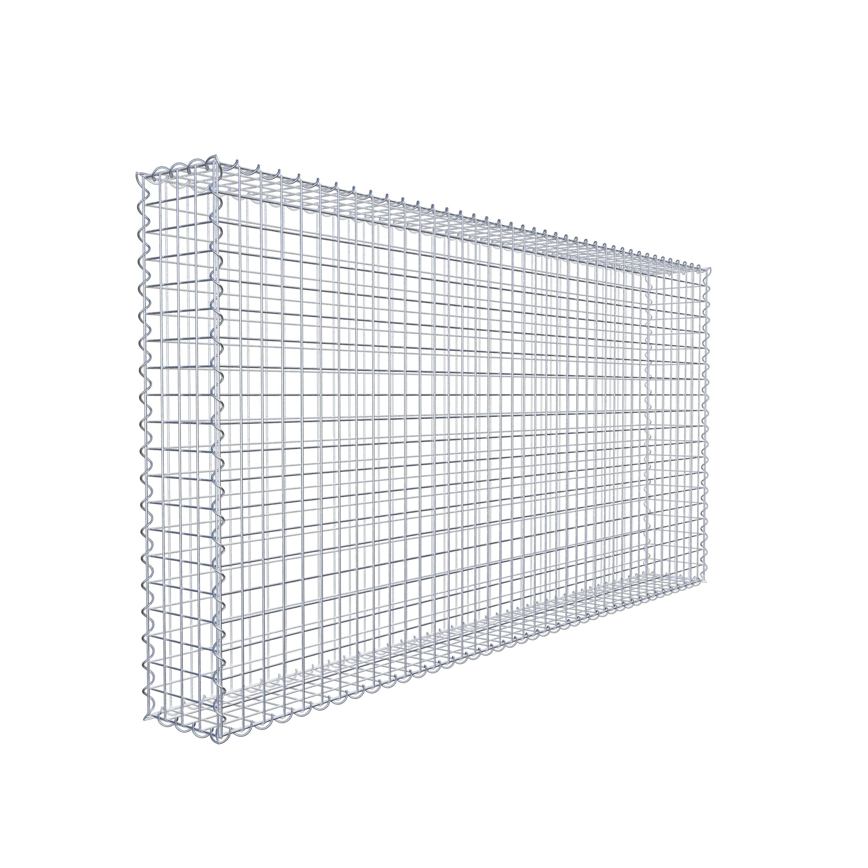 Schanskorf 200 cm x 100 cm x 20 cm (L x H x D), maaswijdte 5 cm x 5 cm, spiraalvormig