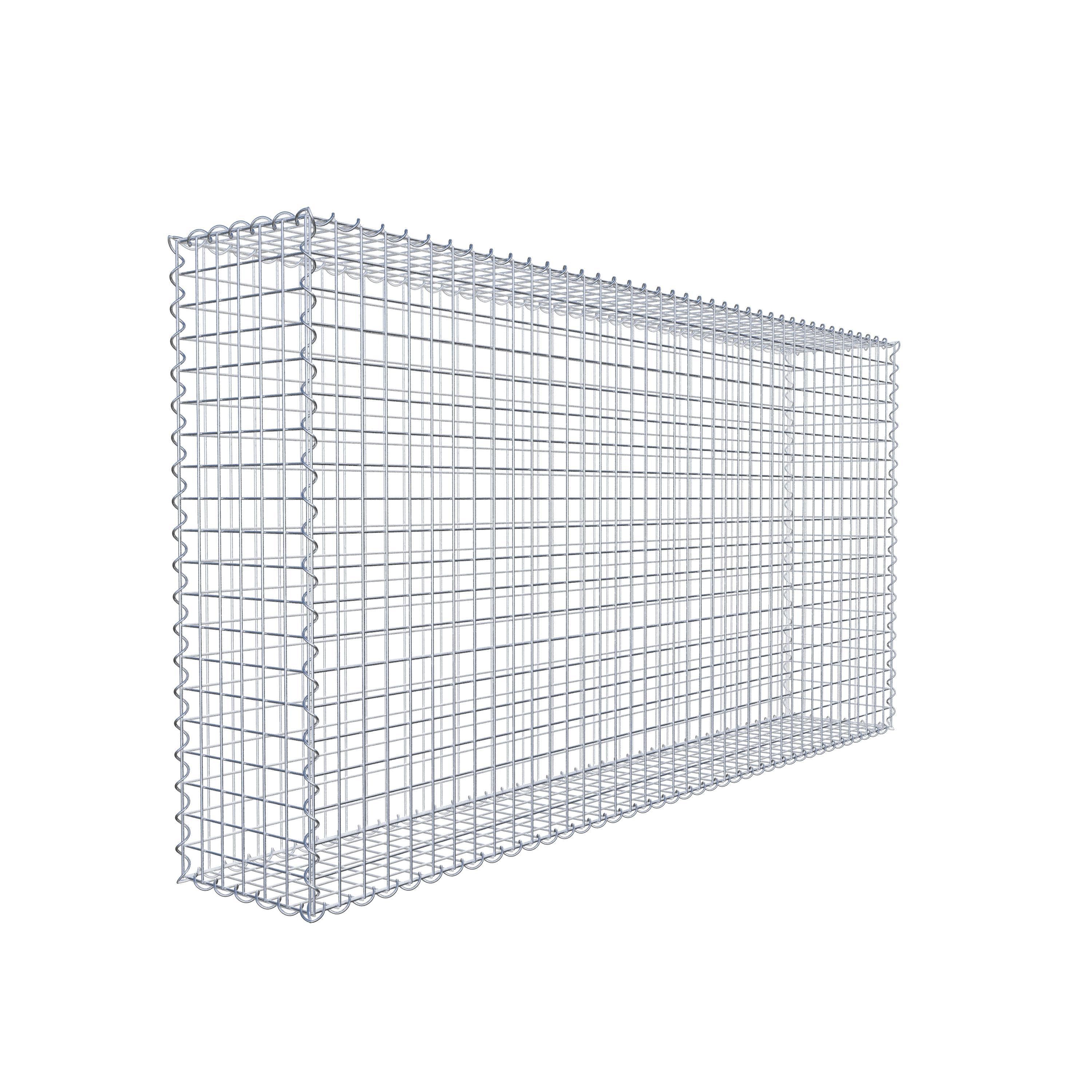 Schanskorf 200 cm x 100 cm x 30 cm (L x H x D), maaswijdte 5 cm x 5 cm, spiraalvormig