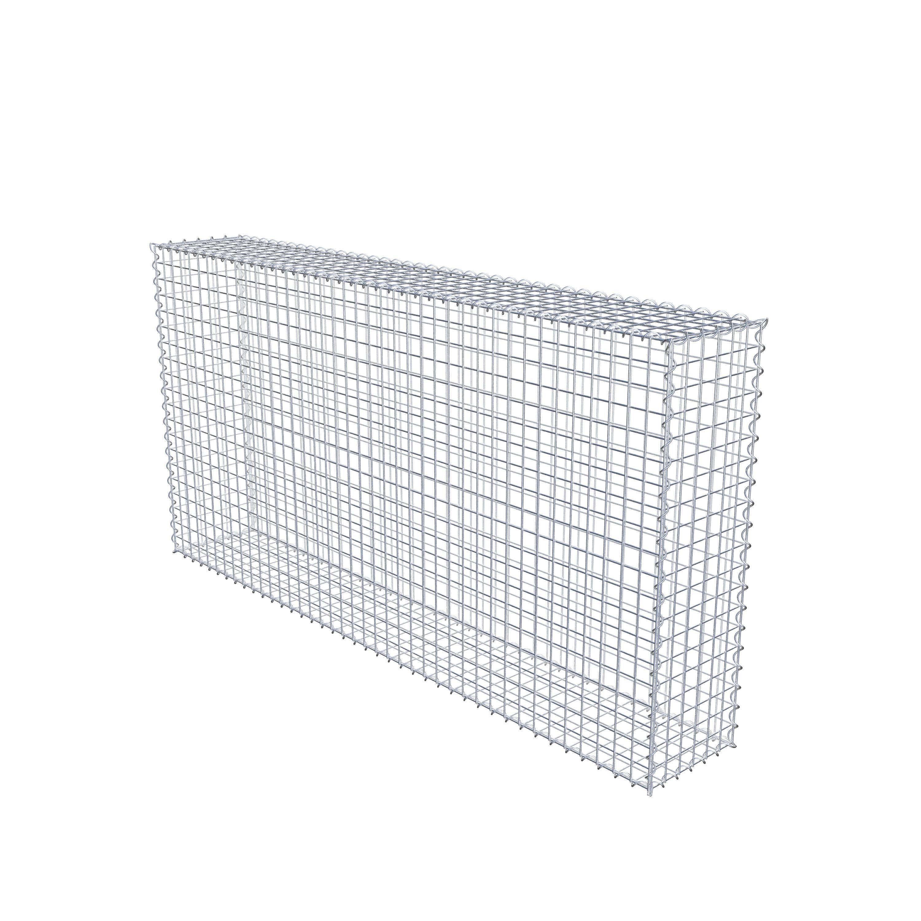 Schanskorf 200 cm x 100 cm x 30 cm (L x H x D), maaswijdte 5 cm x 5 cm, spiraalvormig