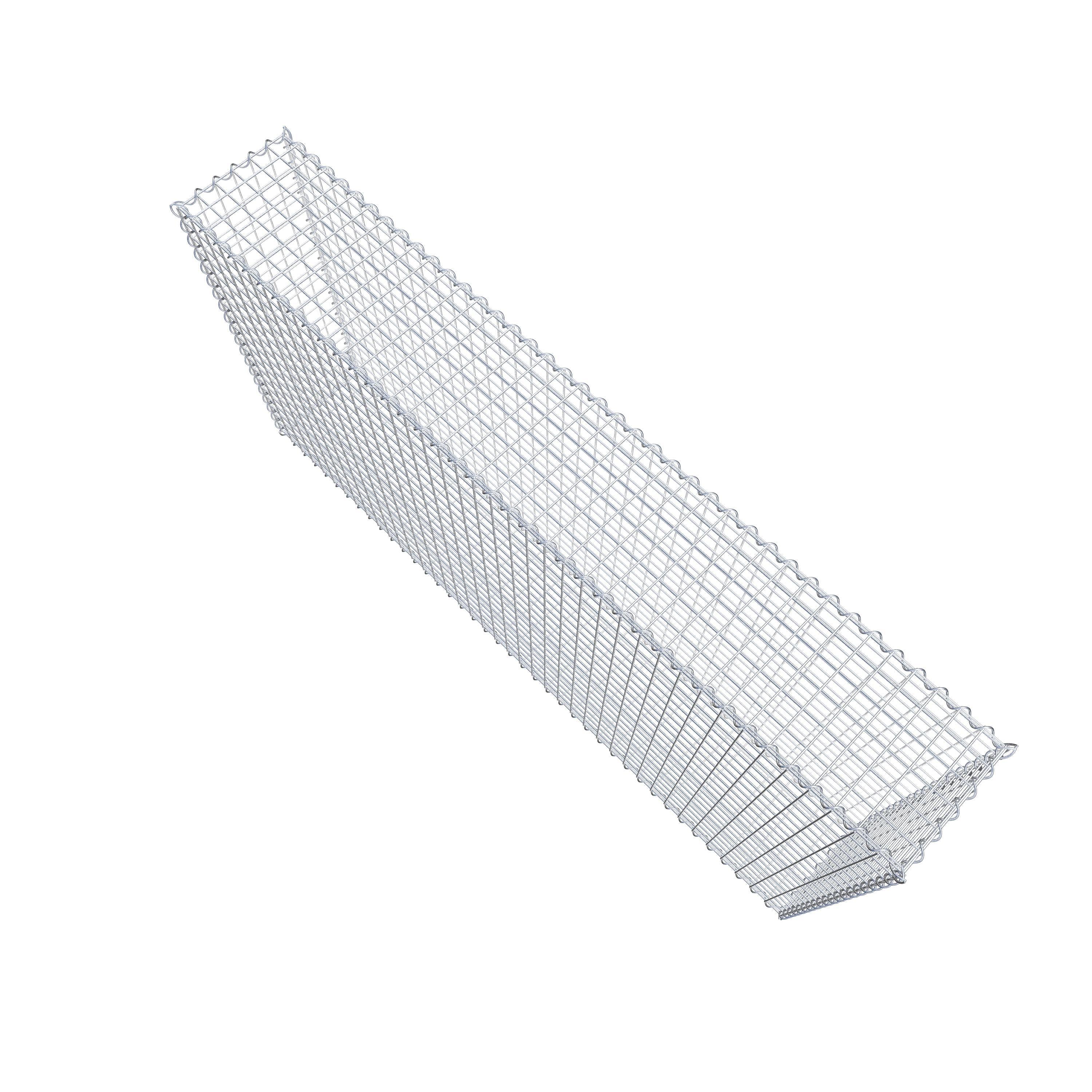 Gabião 200 cm x 100 cm x 30 cm (C x A x P), malhagem 5 cm x 5 cm, espiral