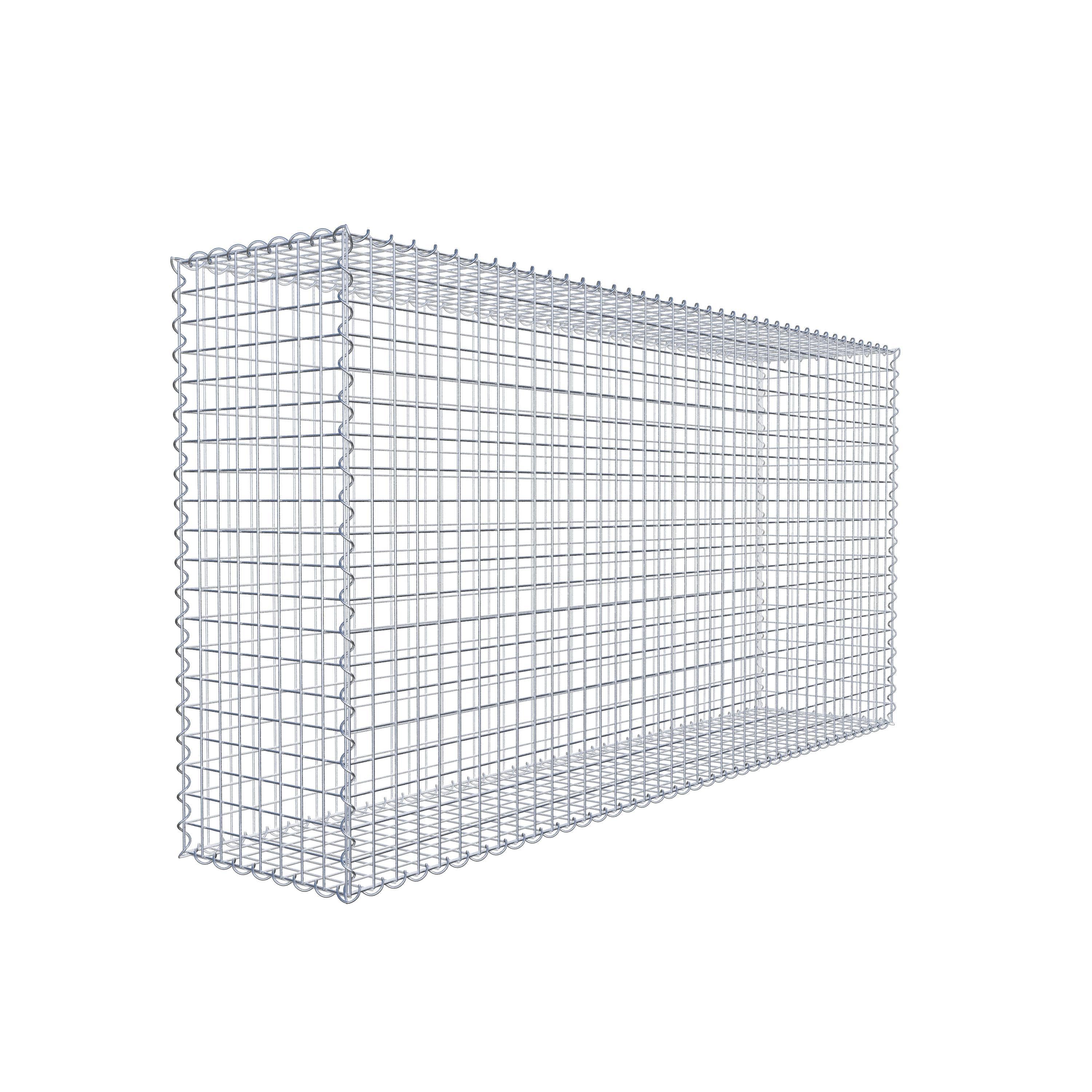 Schanskorf 200 cm x 100 cm x 40 cm (L x H x D), maaswijdte 5 cm x 5 cm, spiraalvormig