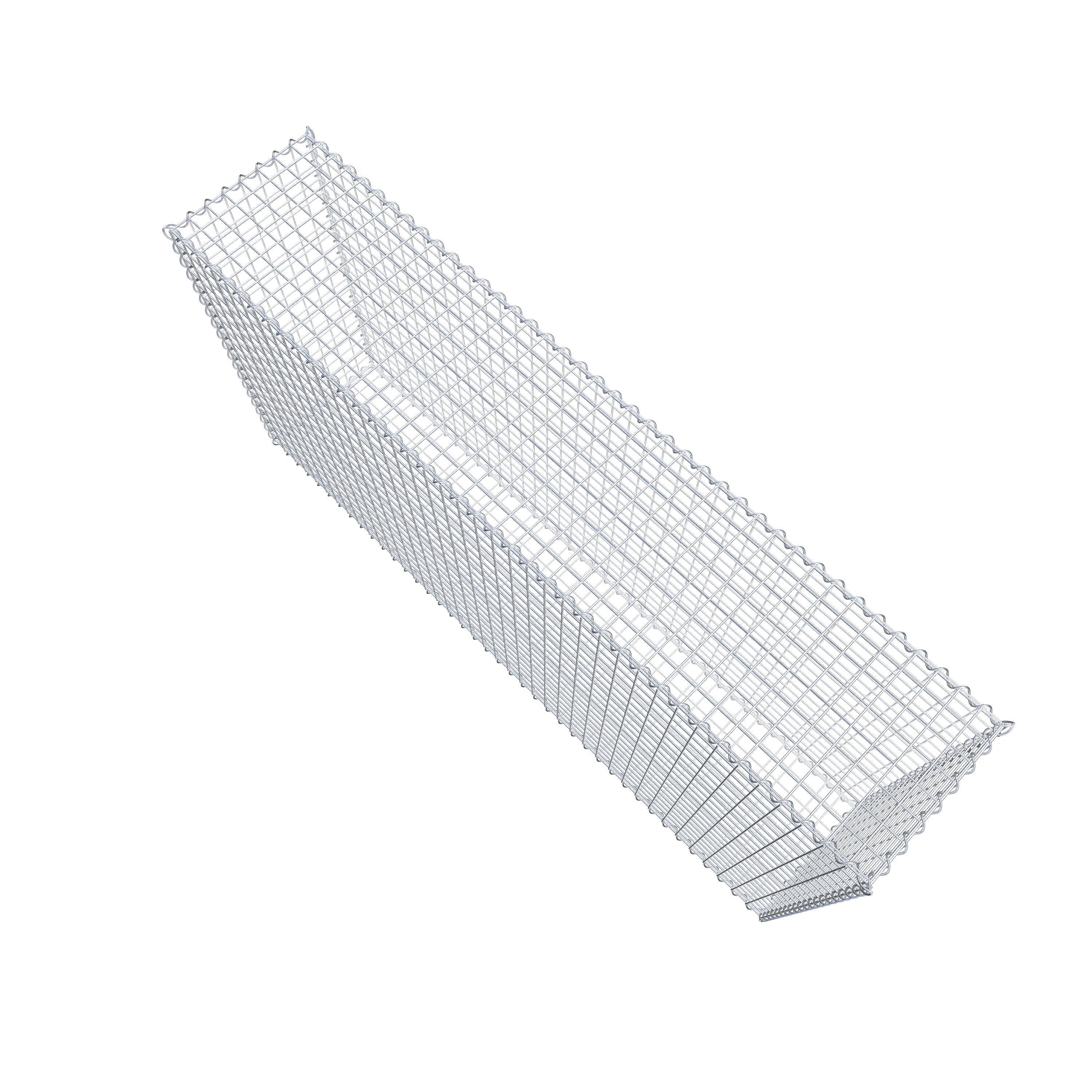 Schanskorf 200 cm x 100 cm x 40 cm (L x H x D), maaswijdte 5 cm x 5 cm, spiraalvormig