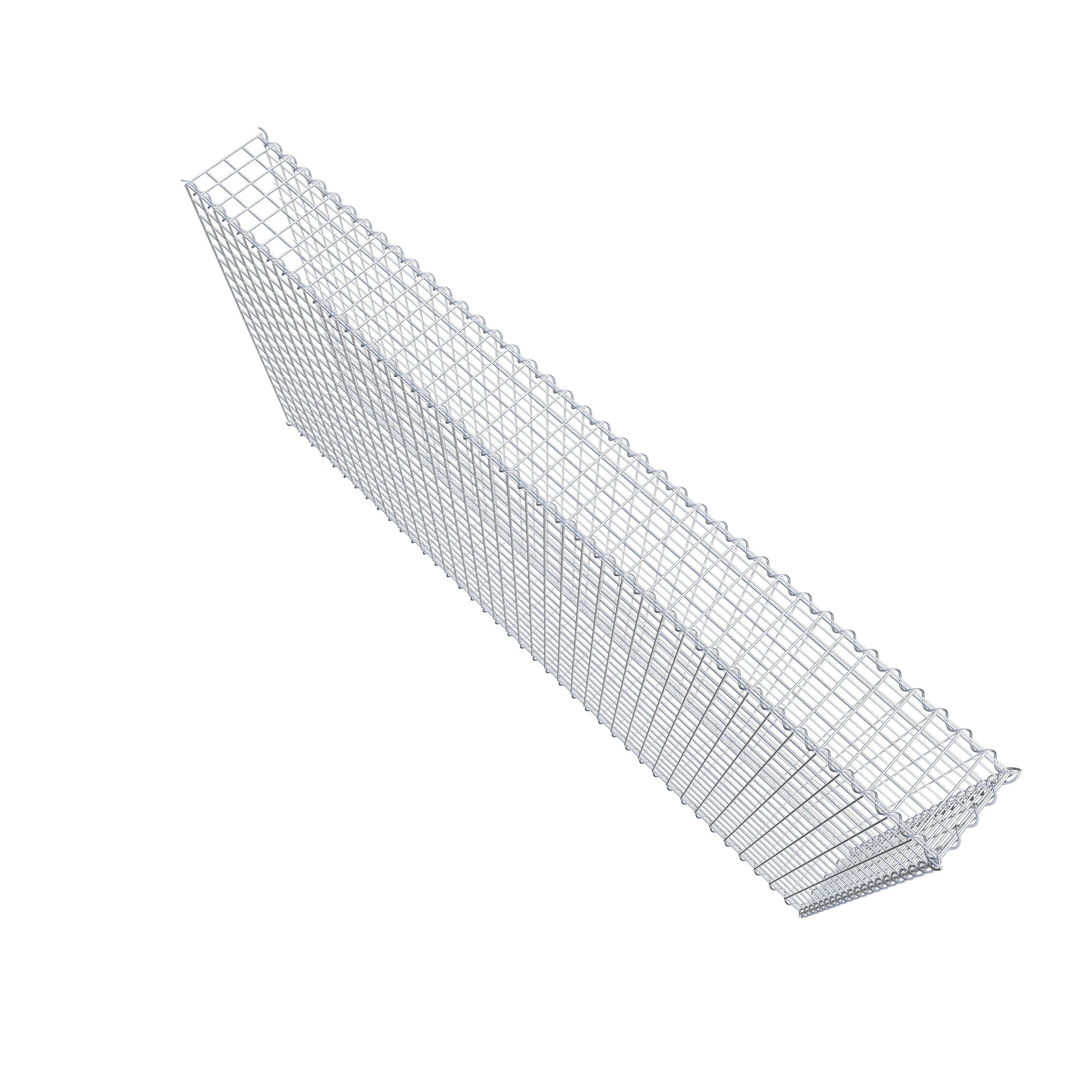 Add-on schanskorf type 2 200 cm x 100 cm x 20 cm (L x H x D), maaswijdte 5 cm x 5 cm, spiraalvormig