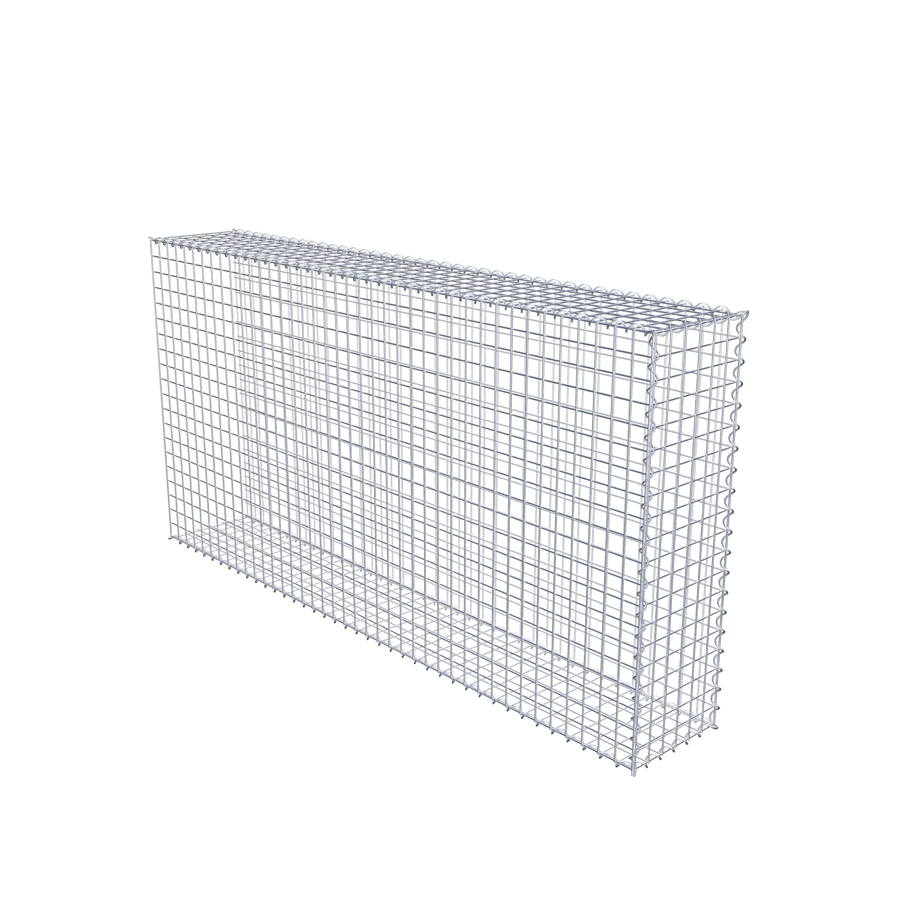 Gabion rapporté type 2 200 cm x 100 cm x 30 cm (L x H x P), mailles 5 cm x 5 cm, spirale