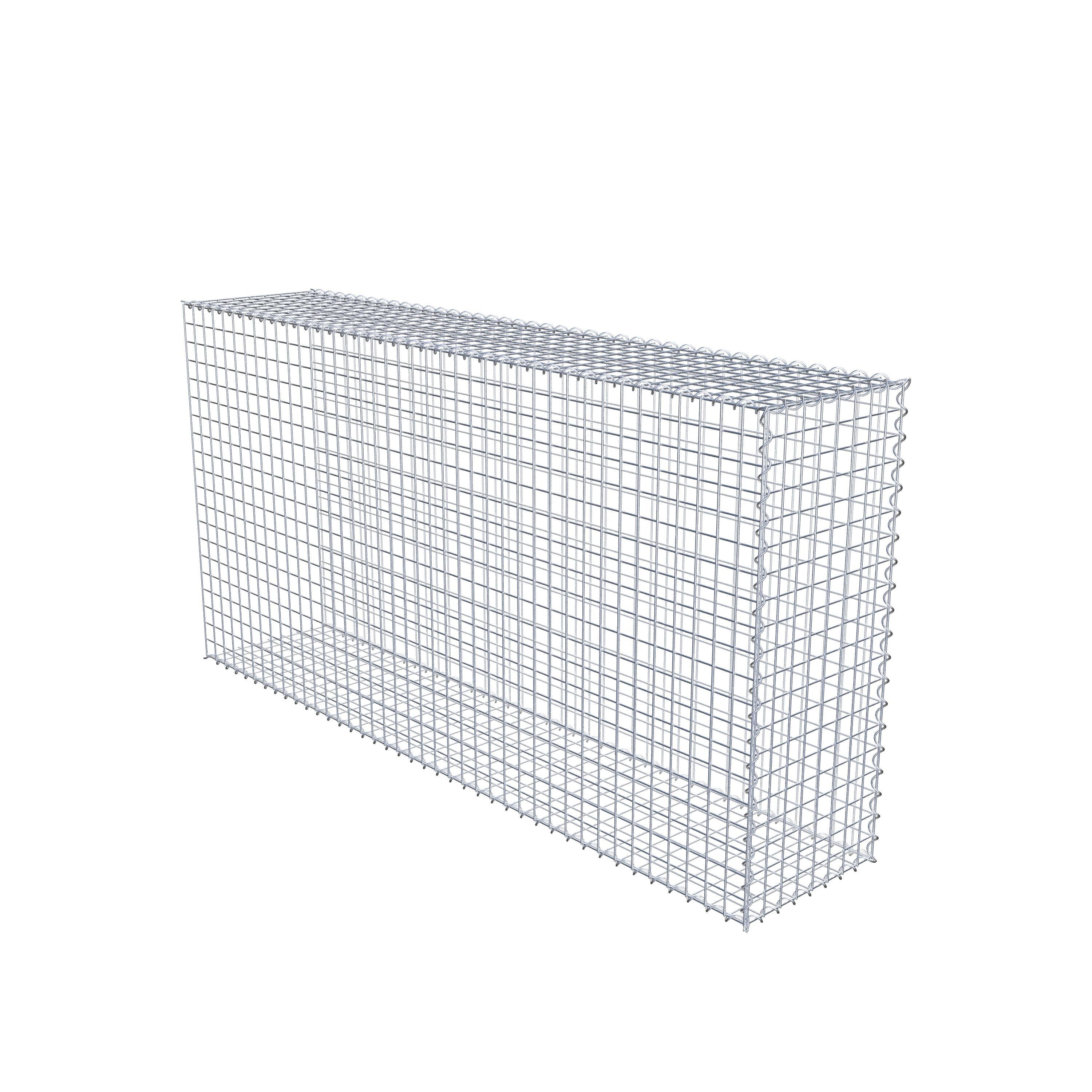 Gabion rapporté type 2 200 cm x 100 cm x 40 cm (L x H x P), mailles 5 cm x 5 cm, spirale