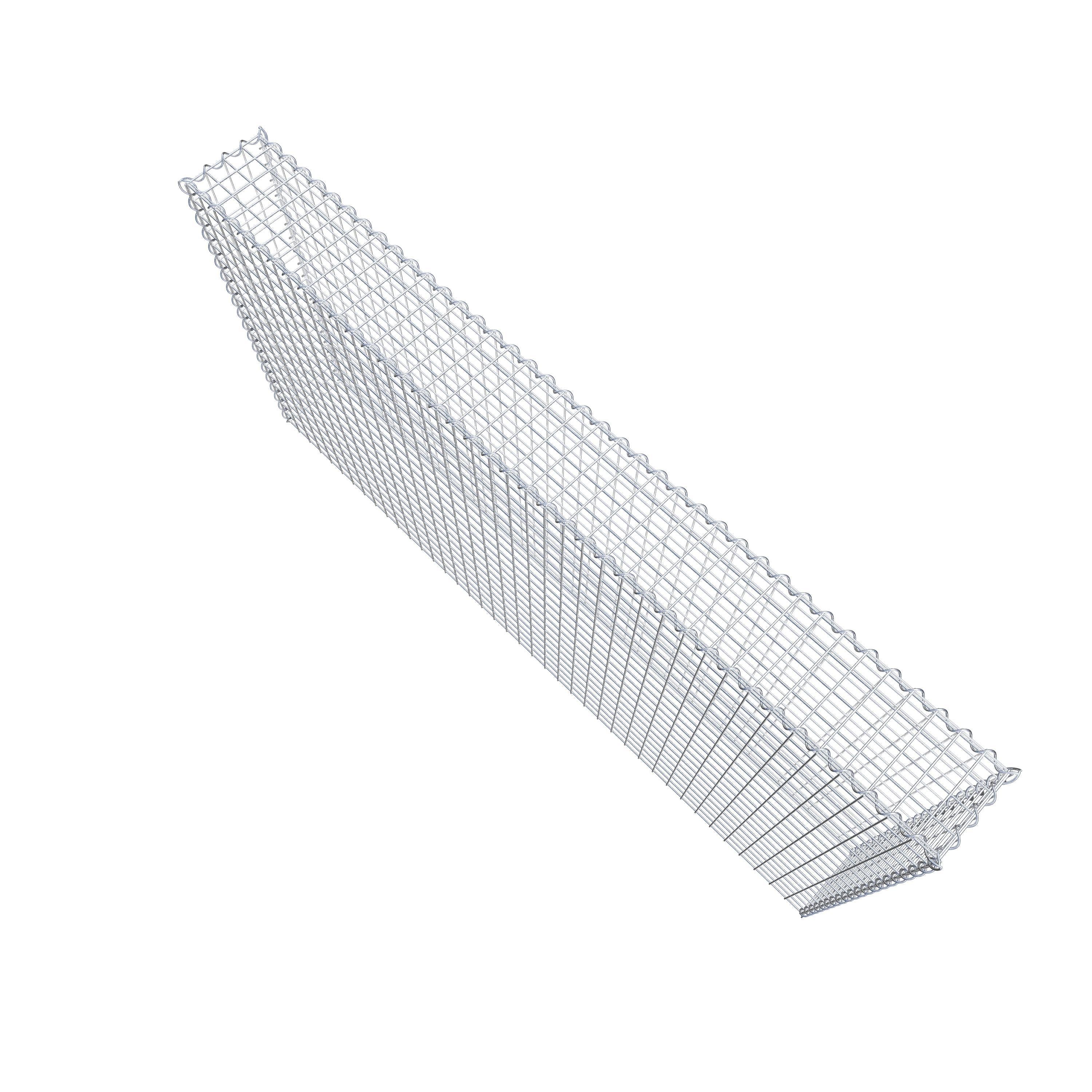 Add-on schanskorf type 3 200 cm x 100 cm x 20 cm (L x H x D), maaswijdte 5 cm x 5 cm, spiraalvormig