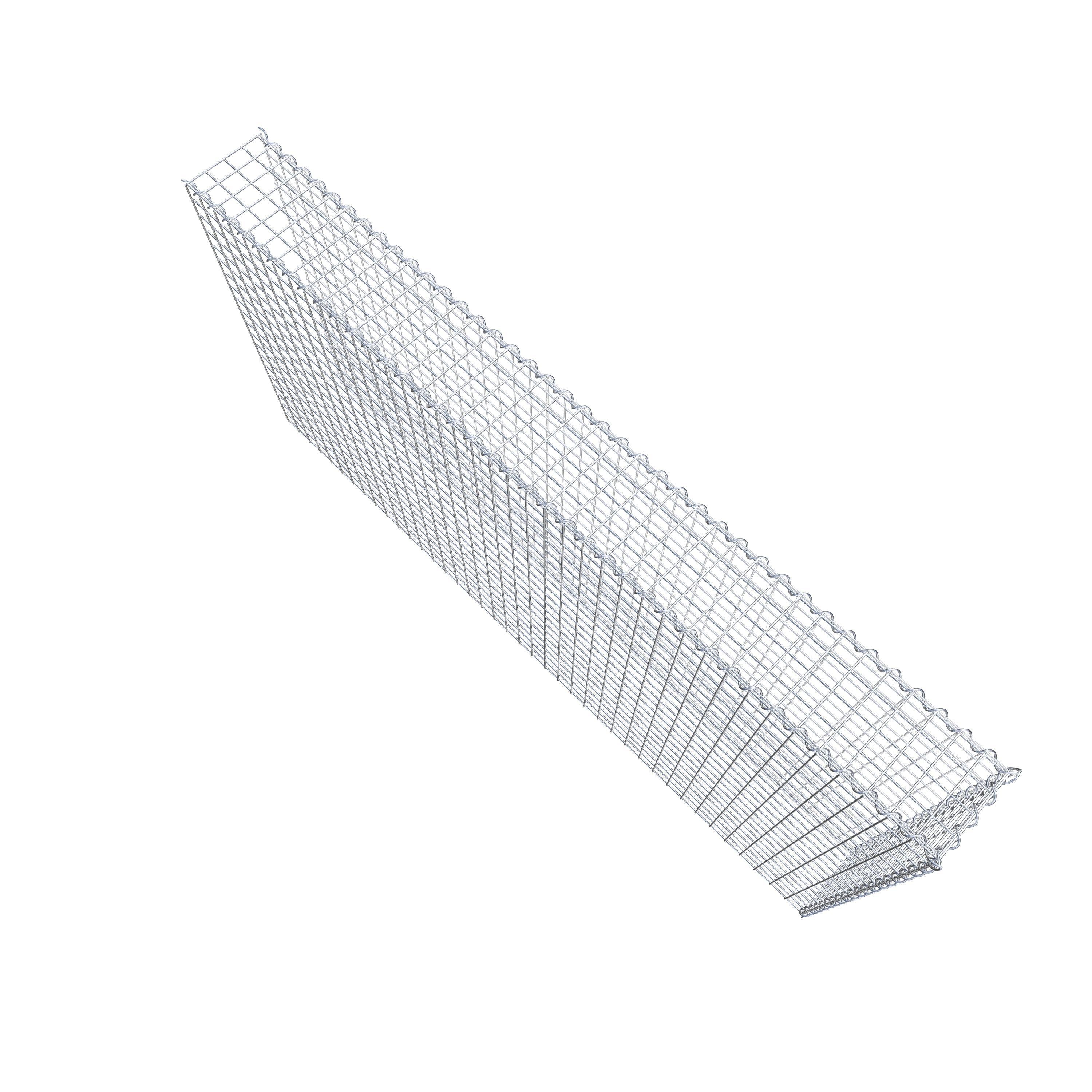 Add-on schanskorf type 4 200 cm x 100 cm x 20 cm (L x H x D), maaswijdte 5 cm x 5 cm, spiraalvormig