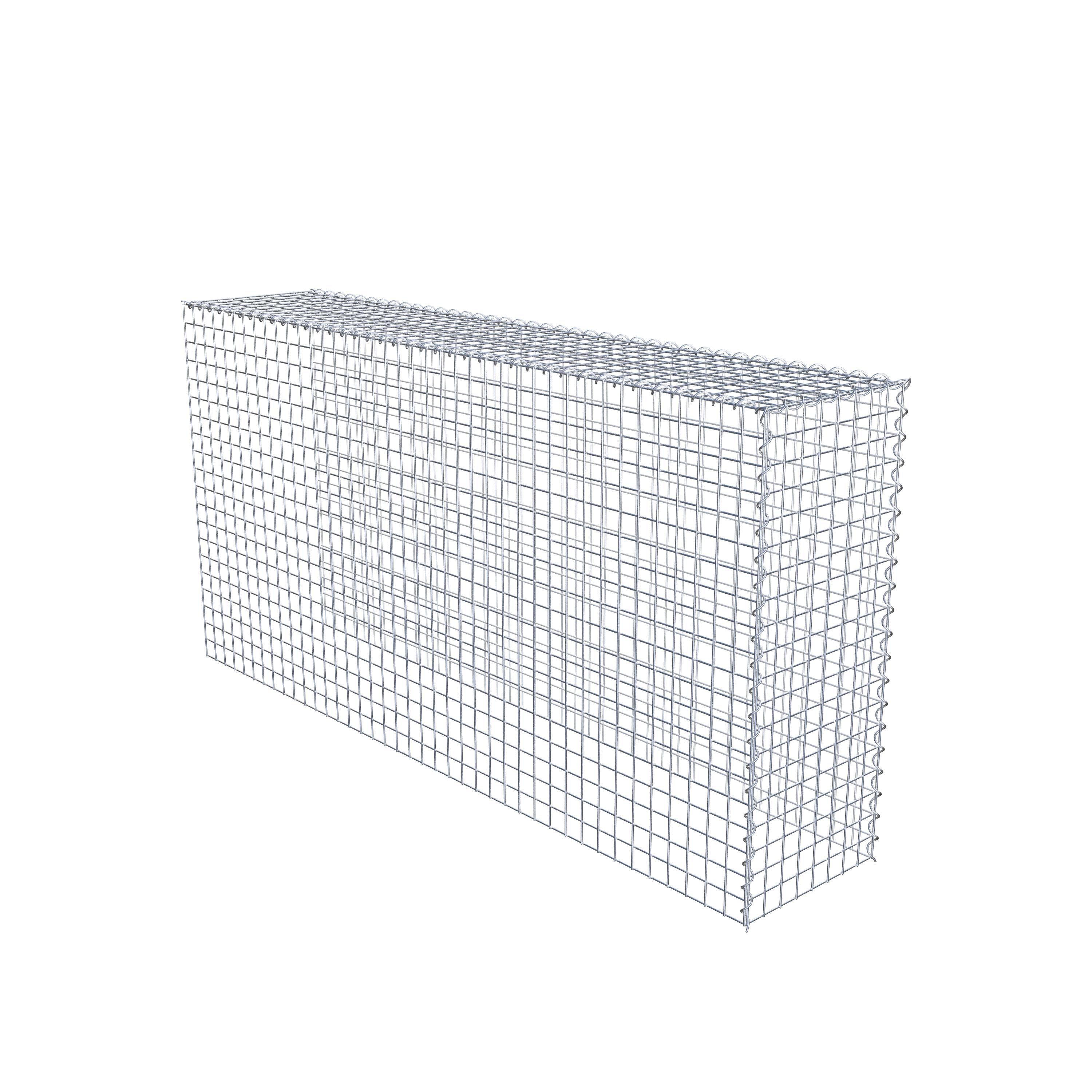 Gabion rapporté type 4 200 cm x 100 cm x 40 cm (L x H x P), mailles 5 cm x 5 cm, spirale