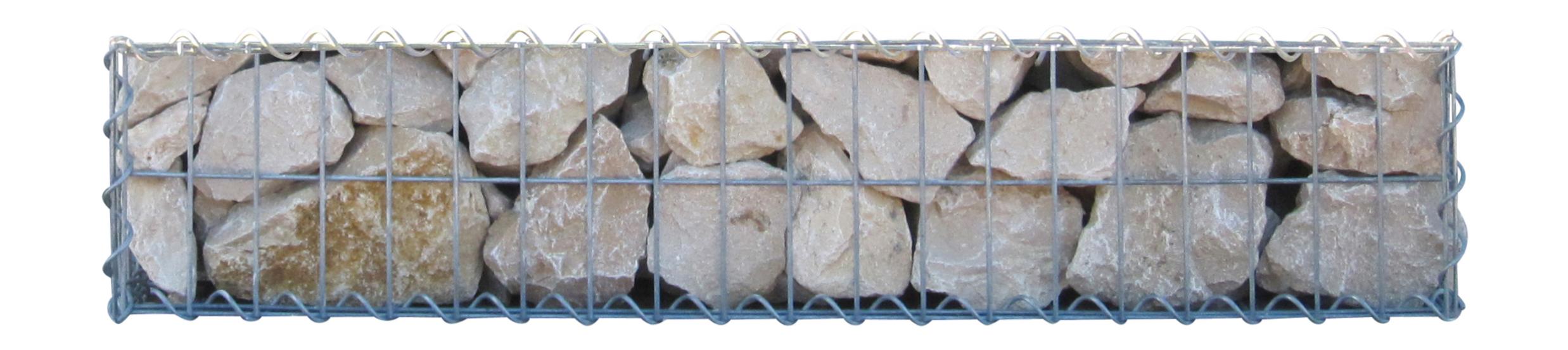 Gabion 100 cm x 20 cm x 30 cm (L x H x D), maskstorlek 5 cm x 10 cm, spiral