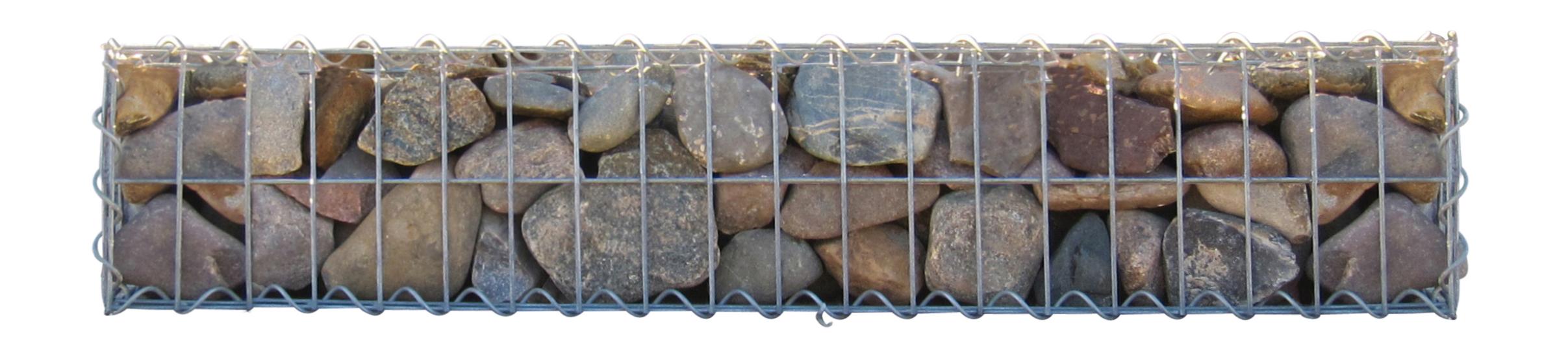 Gabion 100 cm x 20 cm x 30 cm (L x H x D), maskstorlek 5 cm x 10 cm, spiral