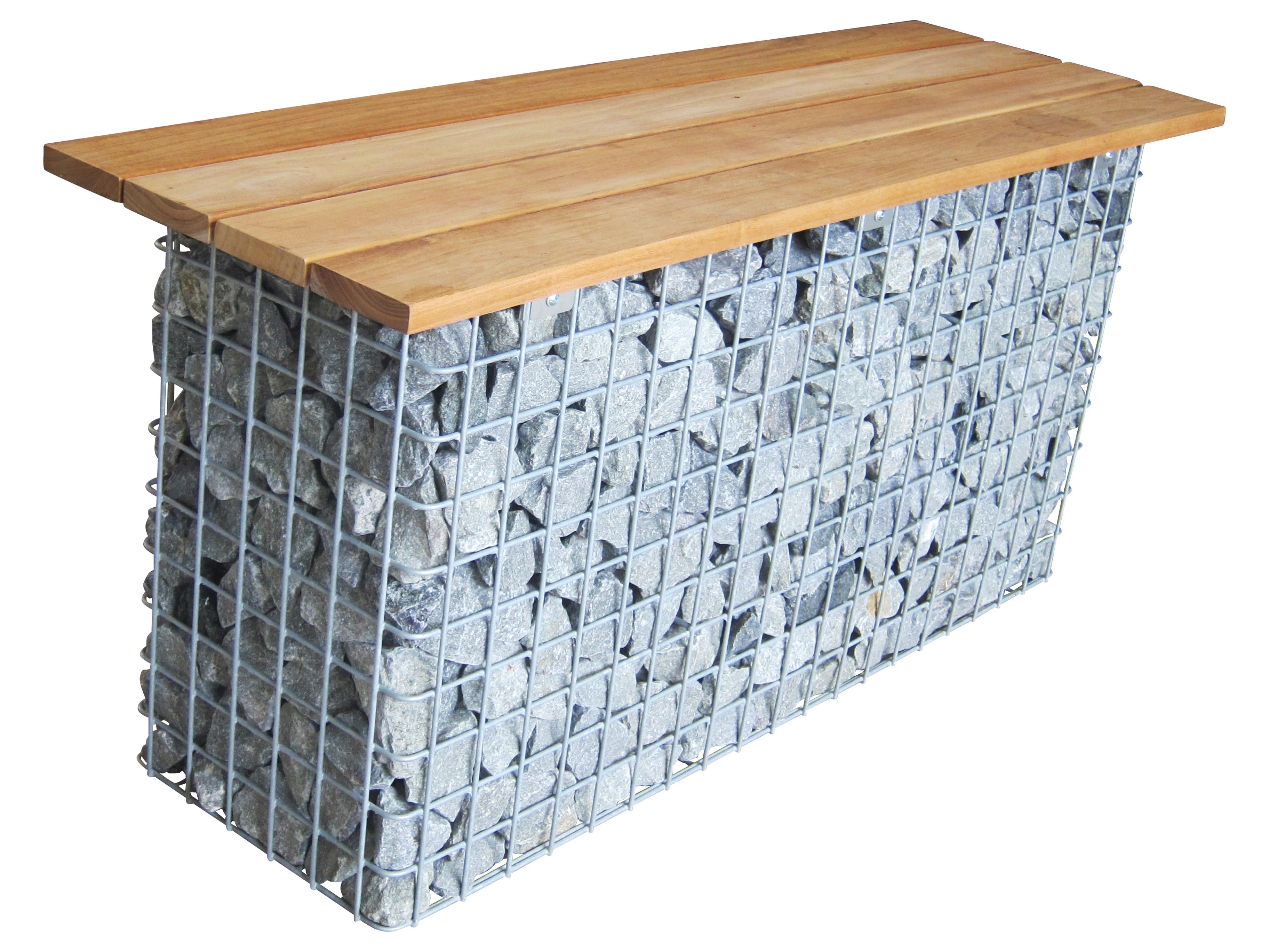 Banco de jardim 102 x 50 x 32 cm TEAK MW 5 x 5 cm, galvanizado a quente