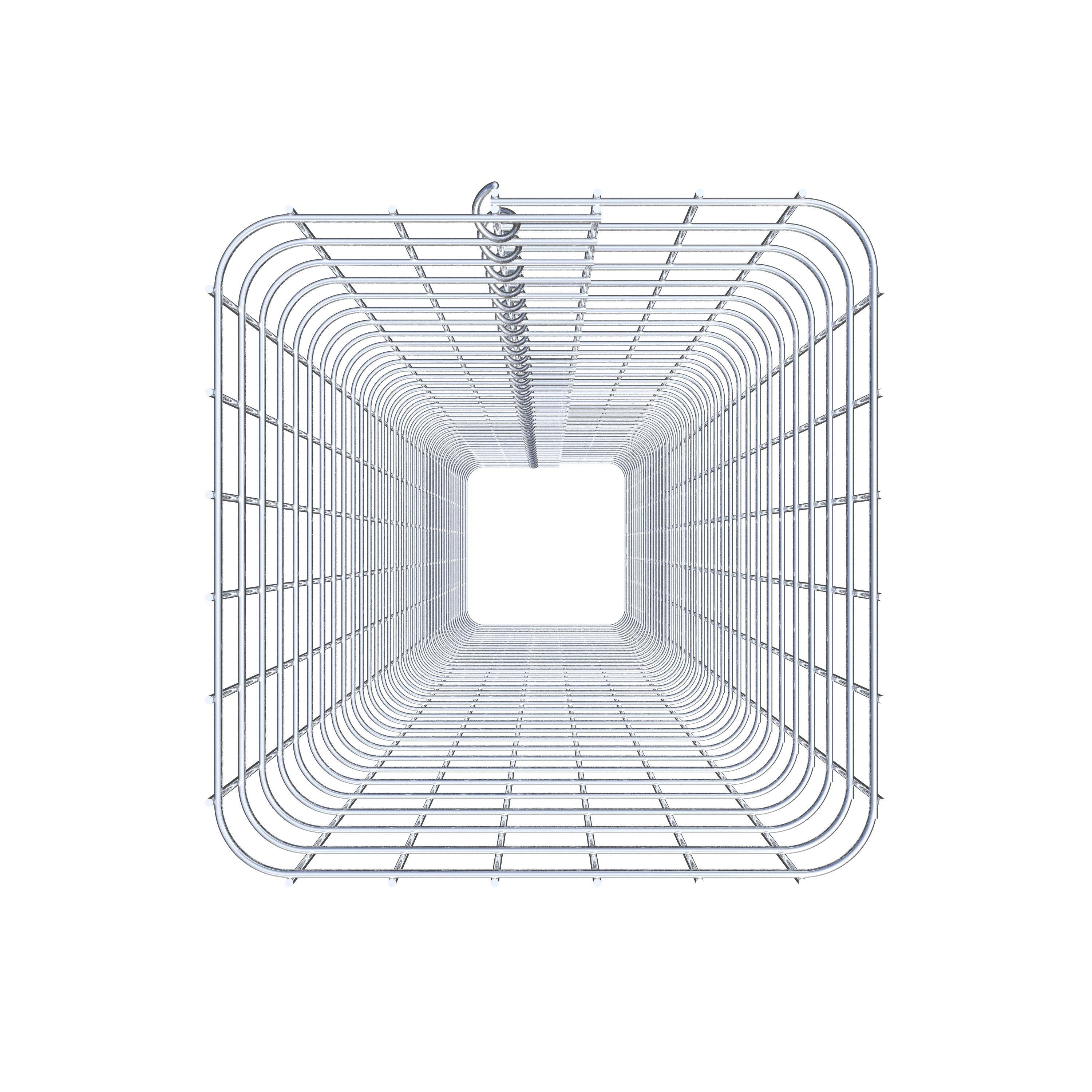 Gabionsøjle, firkantet, varmgalvaniseret, 32 cm x 32 cm, 200 cm høj, MW 5 cm x 5 cm