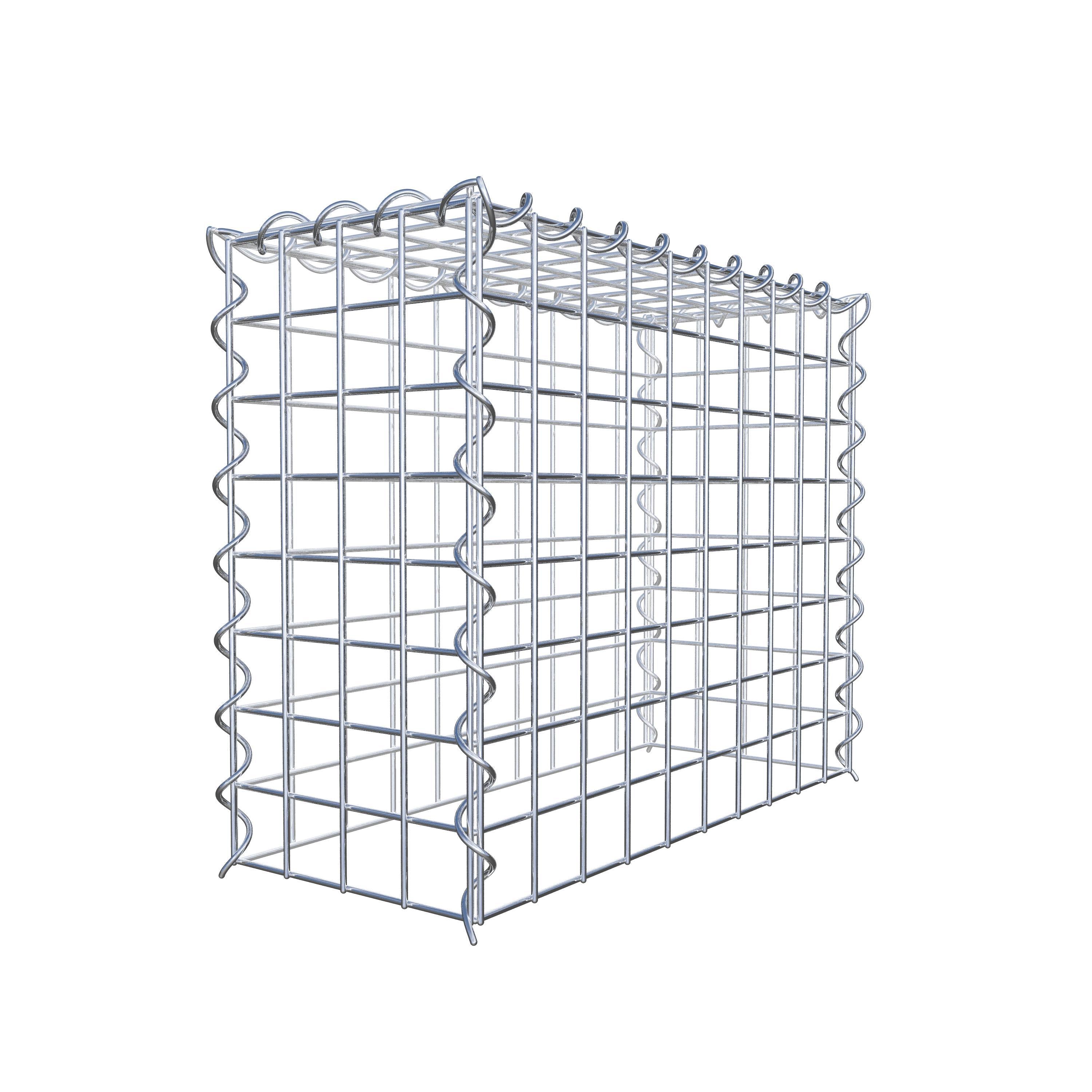 Add-on schanskorf type 3 50 cm x 40 cm x 20 cm (L x H x D), maaswijdte 5 cm x 5 cm, spiraalvormig