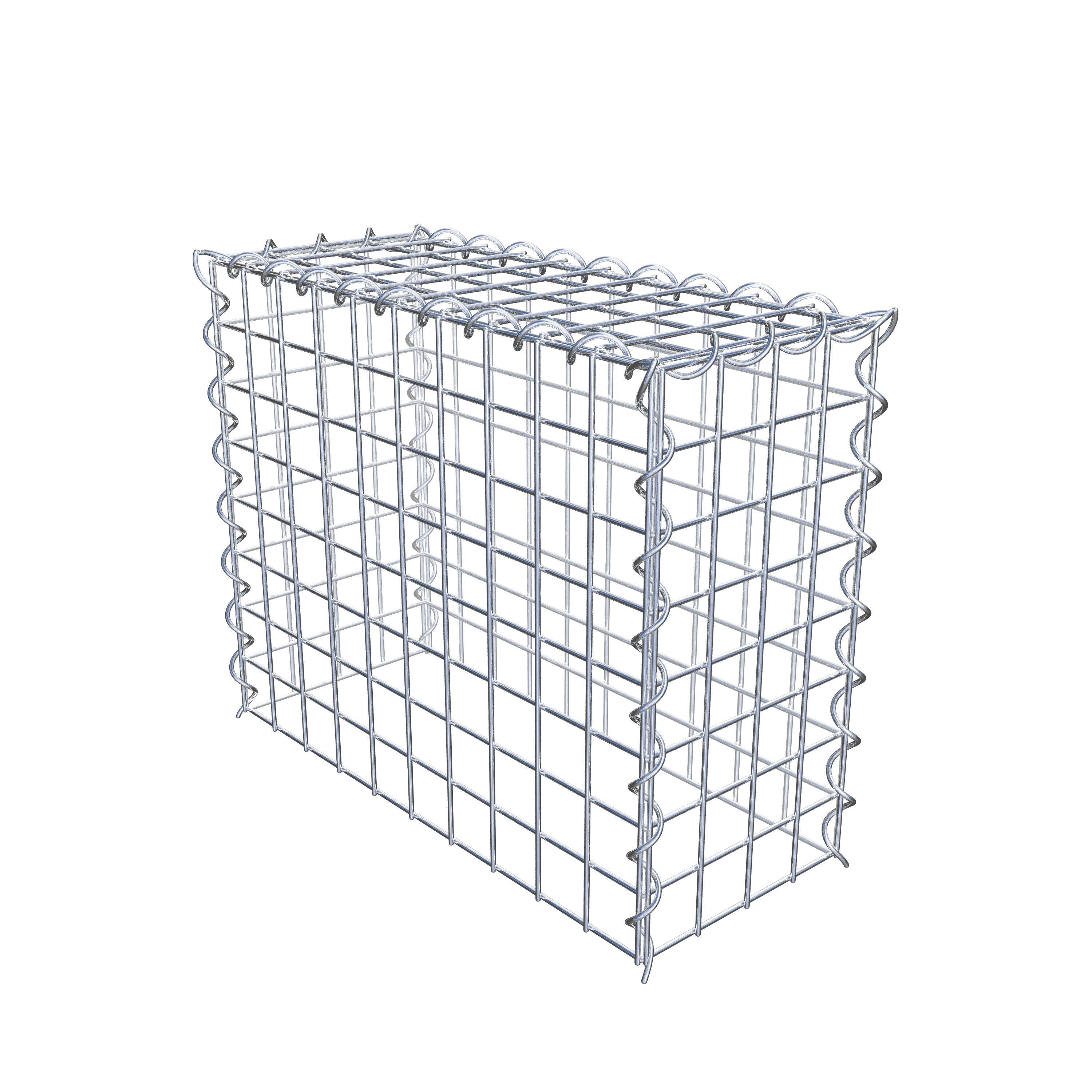 Add-on schanskorf type 3 50 cm x 40 cm x 20 cm (L x H x D), maaswijdte 5 cm x 5 cm, spiraalvormig