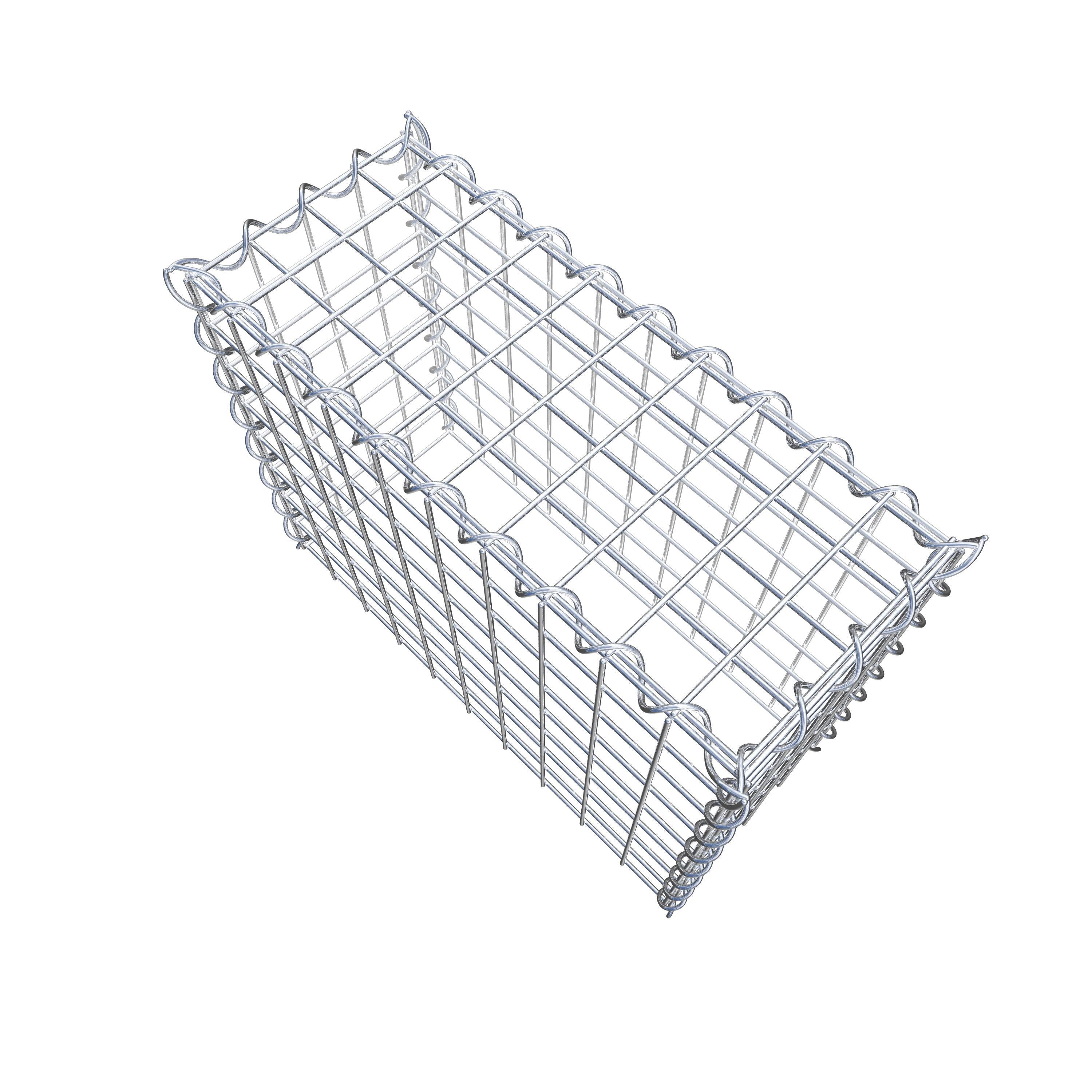 Add-on schanskorf type 3 50 cm x 40 cm x 20 cm (L x H x D), maaswijdte 5 cm x 5 cm, spiraalvormig