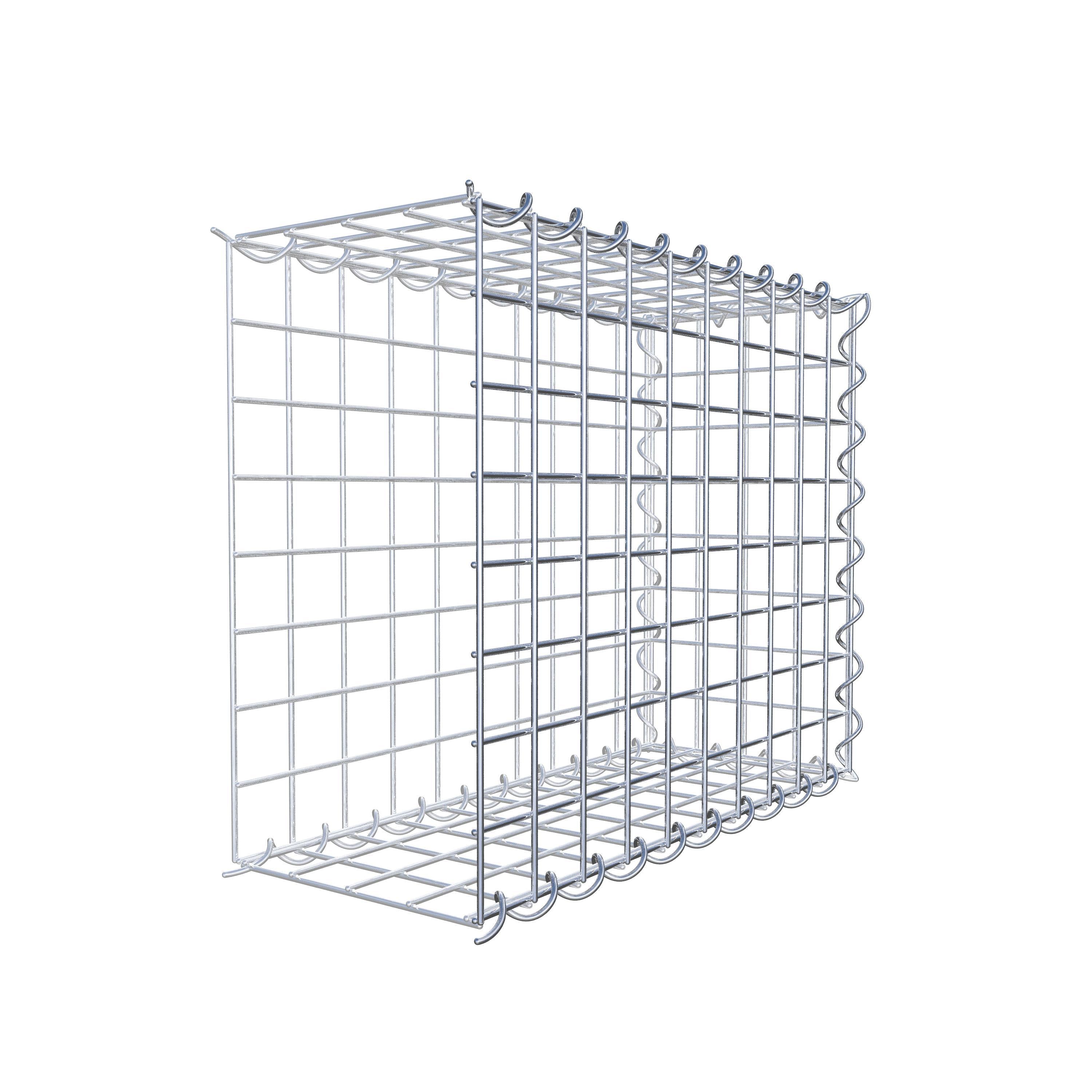 Add-on schanskorf type 2 50 cm x 40 cm x 20 cm (L x H x D), maaswijdte 5 cm x 5 cm, spiraalvormig