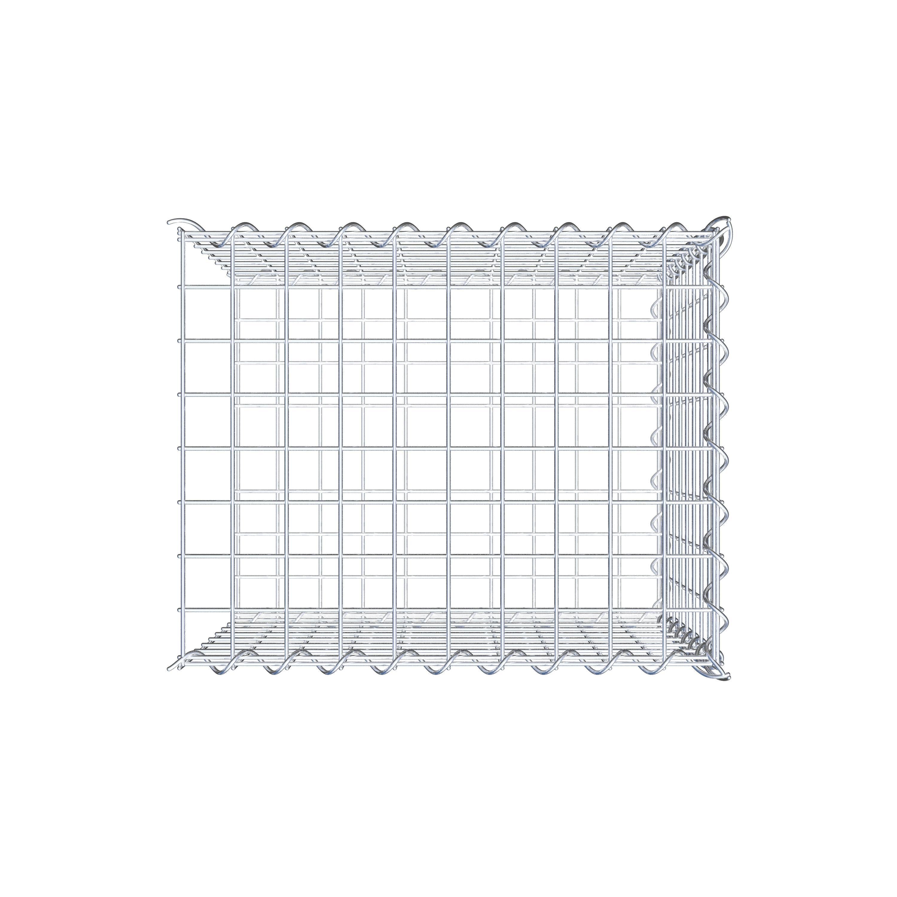 Add-on schanskorf type 2 50 cm x 40 cm x 40 cm (L x H x D), maaswijdte 5 cm x 5 cm, spiraalvormig