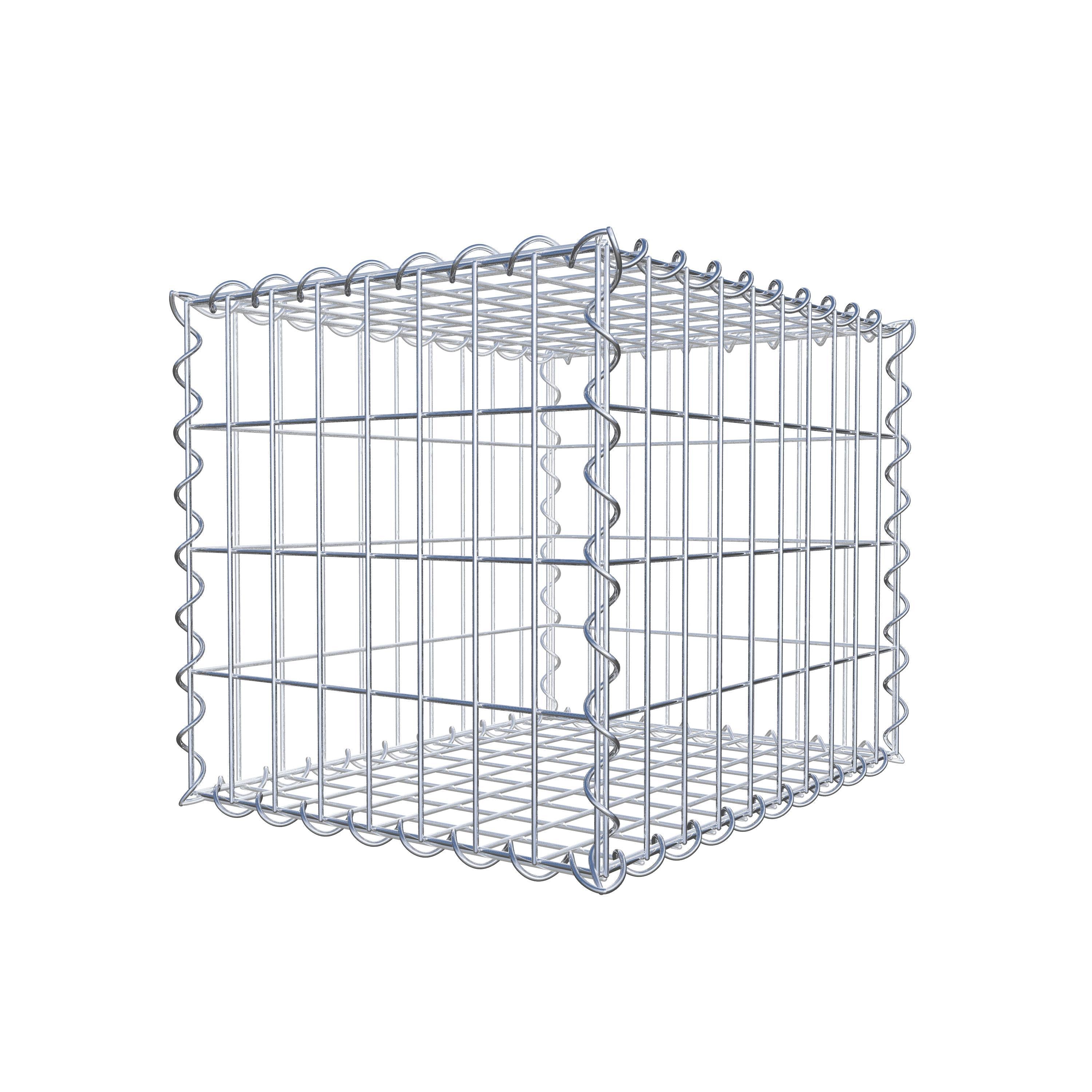 Gabion 50 cm x 40 cm x 40 cm (L x H x D), mesh size 5 cm x 10 cm, spiral