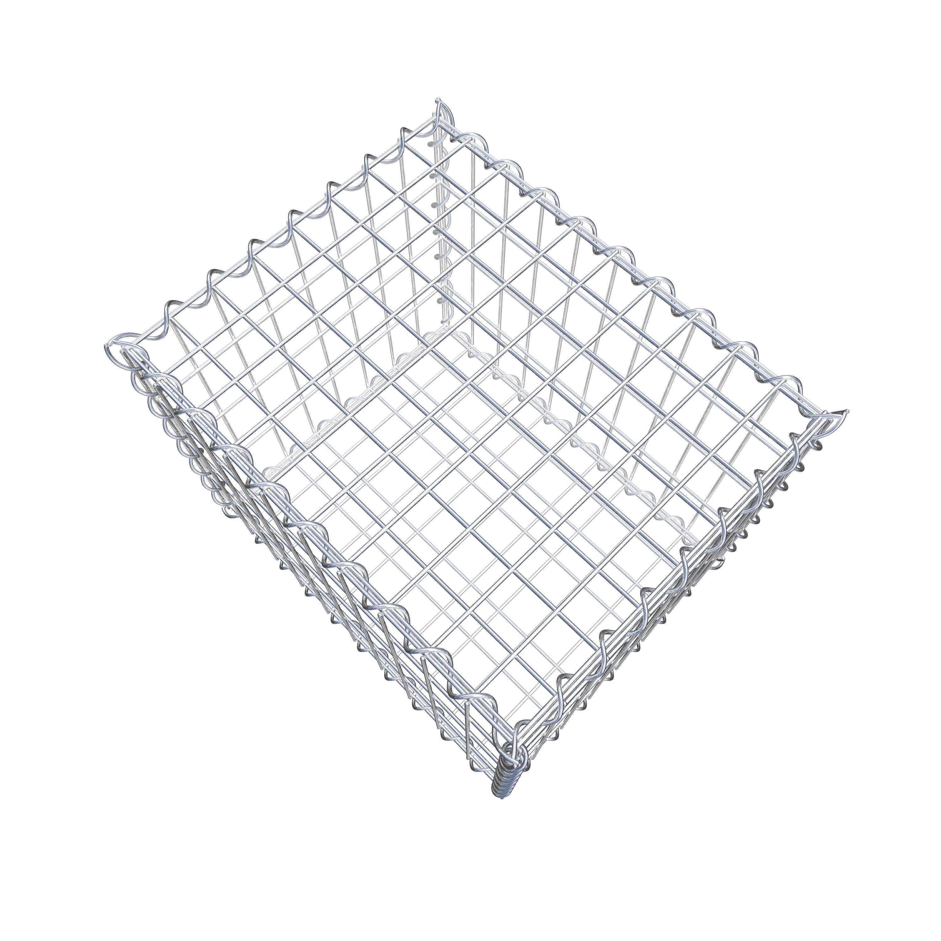 Gabion 50 cm x 40 cm x 40 cm (L x H x D), maskstorlek 5 cm x 10 cm, spiral