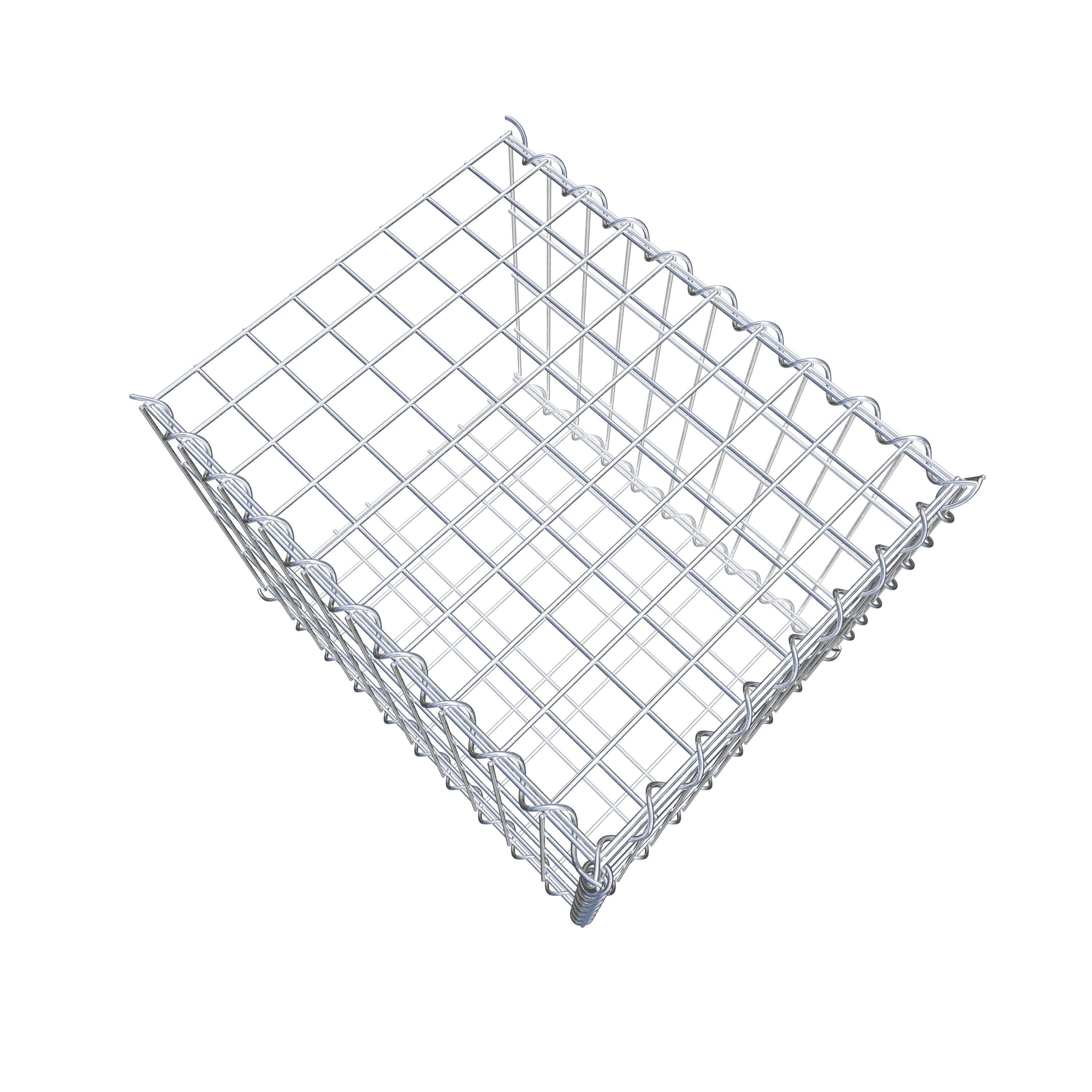 Grown-on gabion type 2 50 cm x 40 cm x 40 cm (L x H x D), mesh size 5 cm x 10 cm, spiral